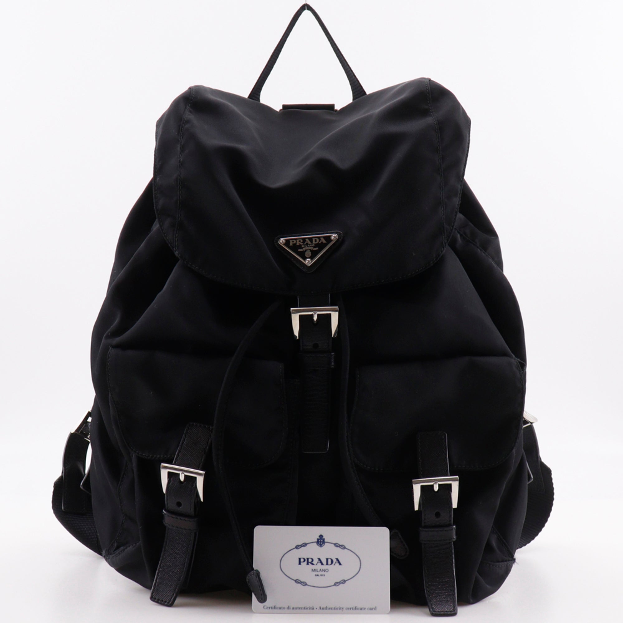 Prada Black Nero Nylon Backpack (Pre-Owned)