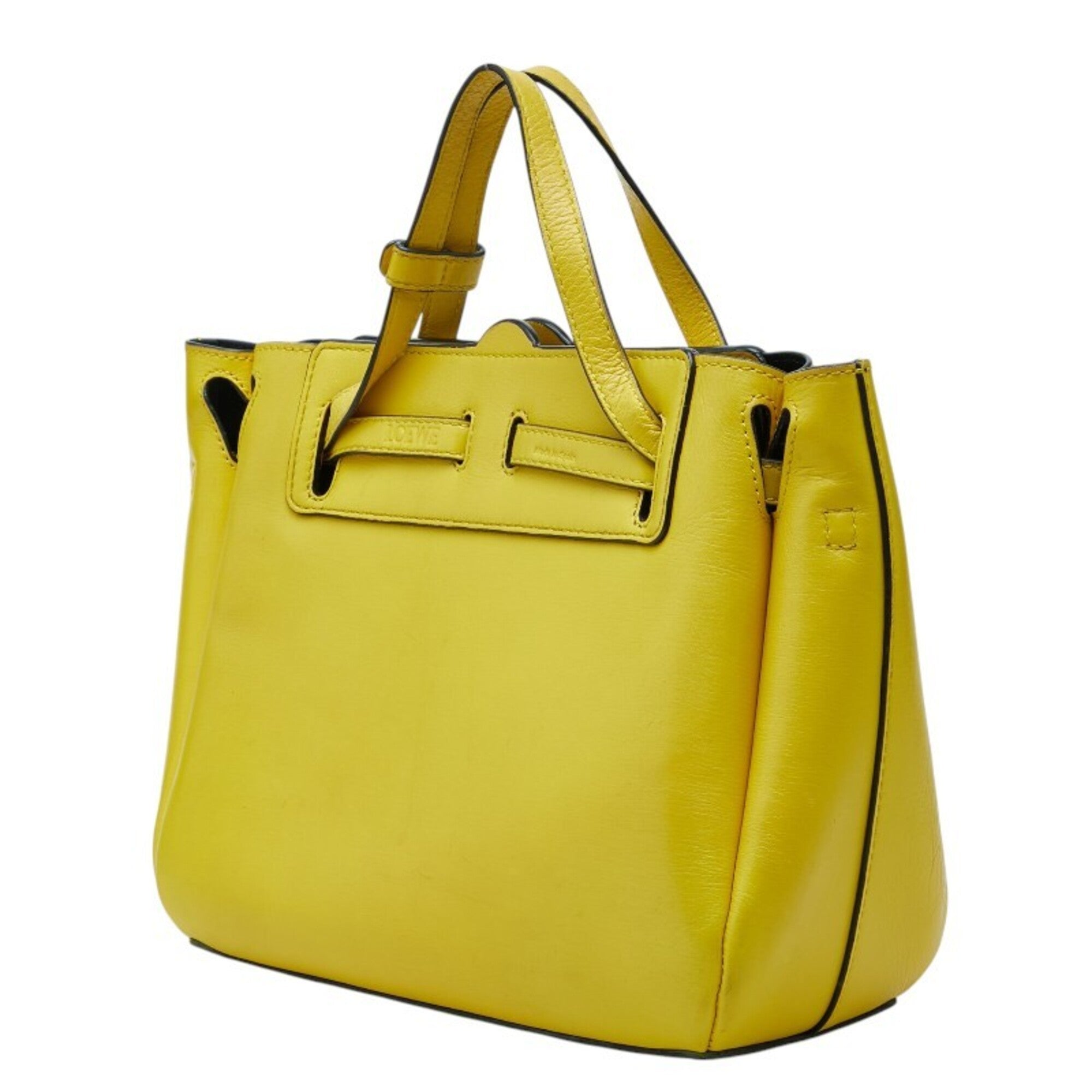 Loewe Yellow Leather Handbag Shoulder Bag (Pre-Owned)