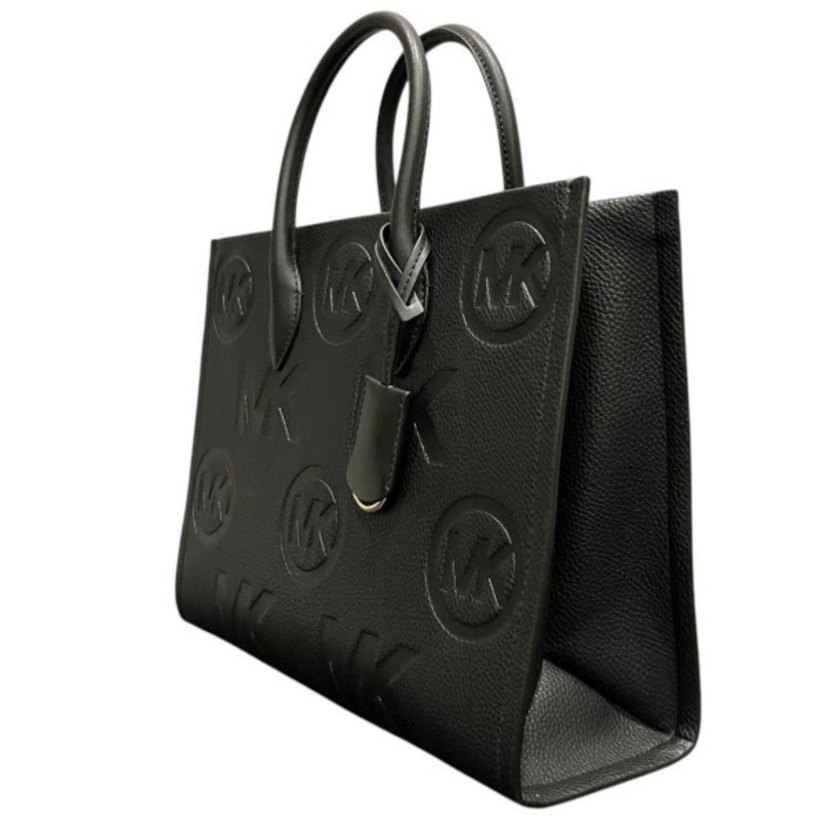 Michael Kors Black Leather Shoulder Bag Tote Bag (Pre-Owned)