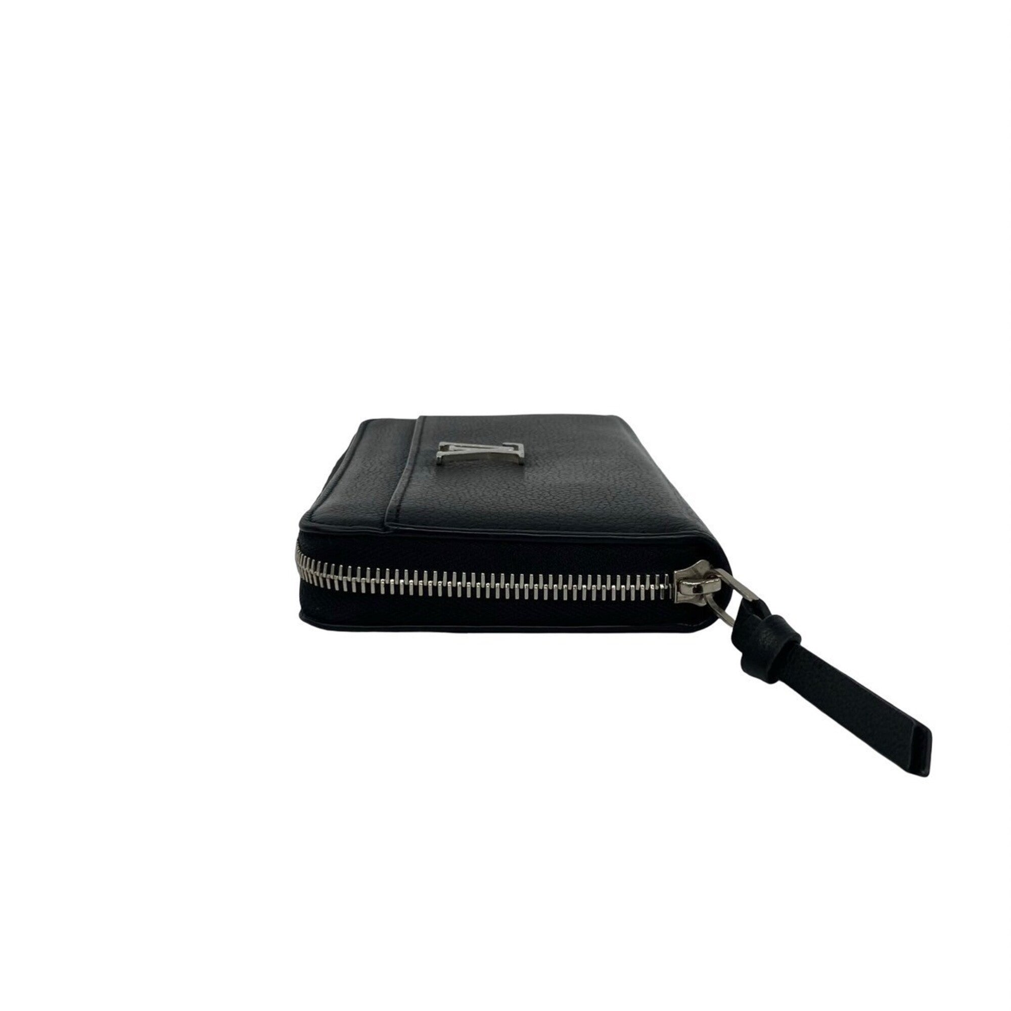 Louis Vuitton Black Leather Long Bill Wallet (Bi-Fold) (Pre-Owned)