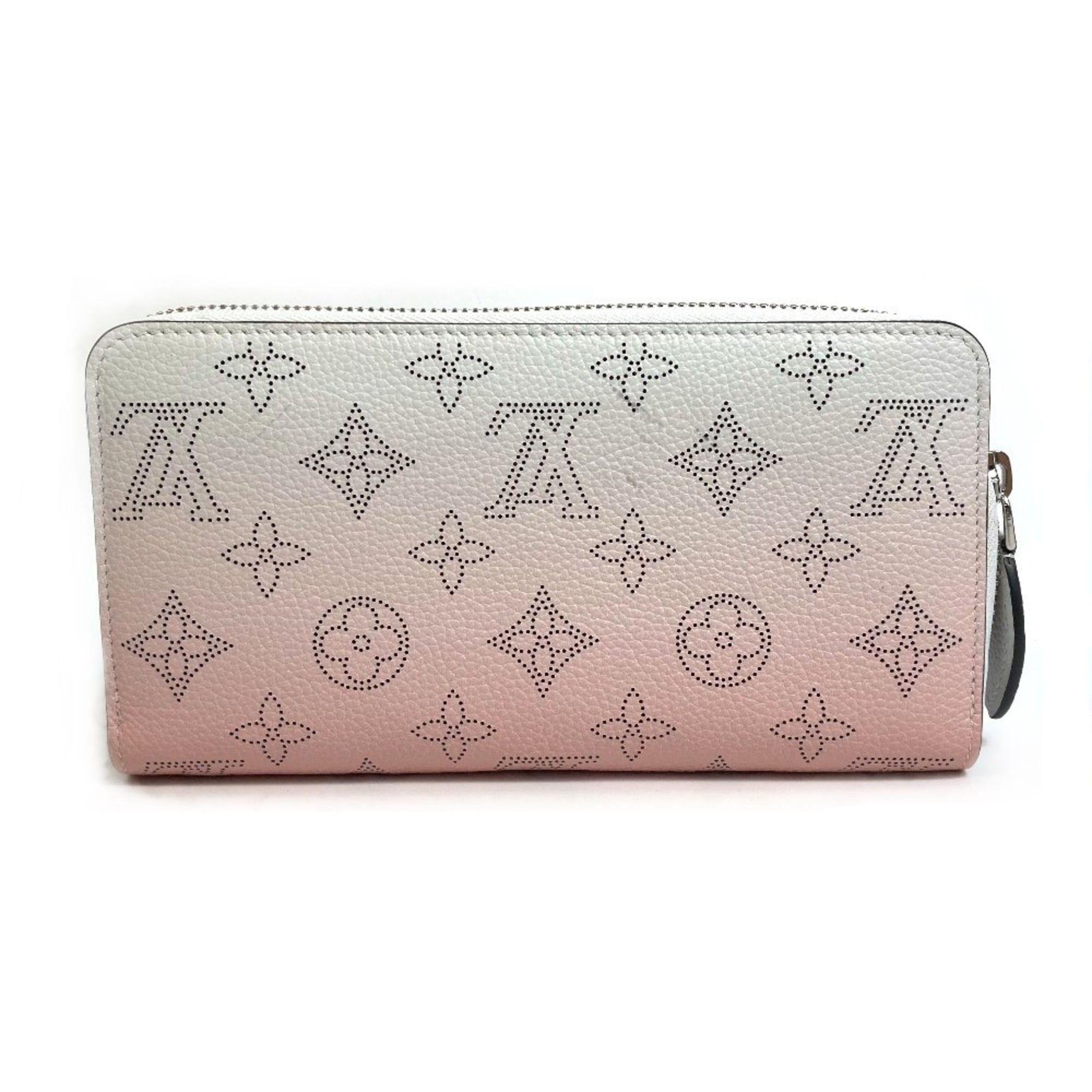 Louis Vuitton Mahina Pink White Mahina Leather Long Wallet (Bi-Fold) (Pre-Owned)
