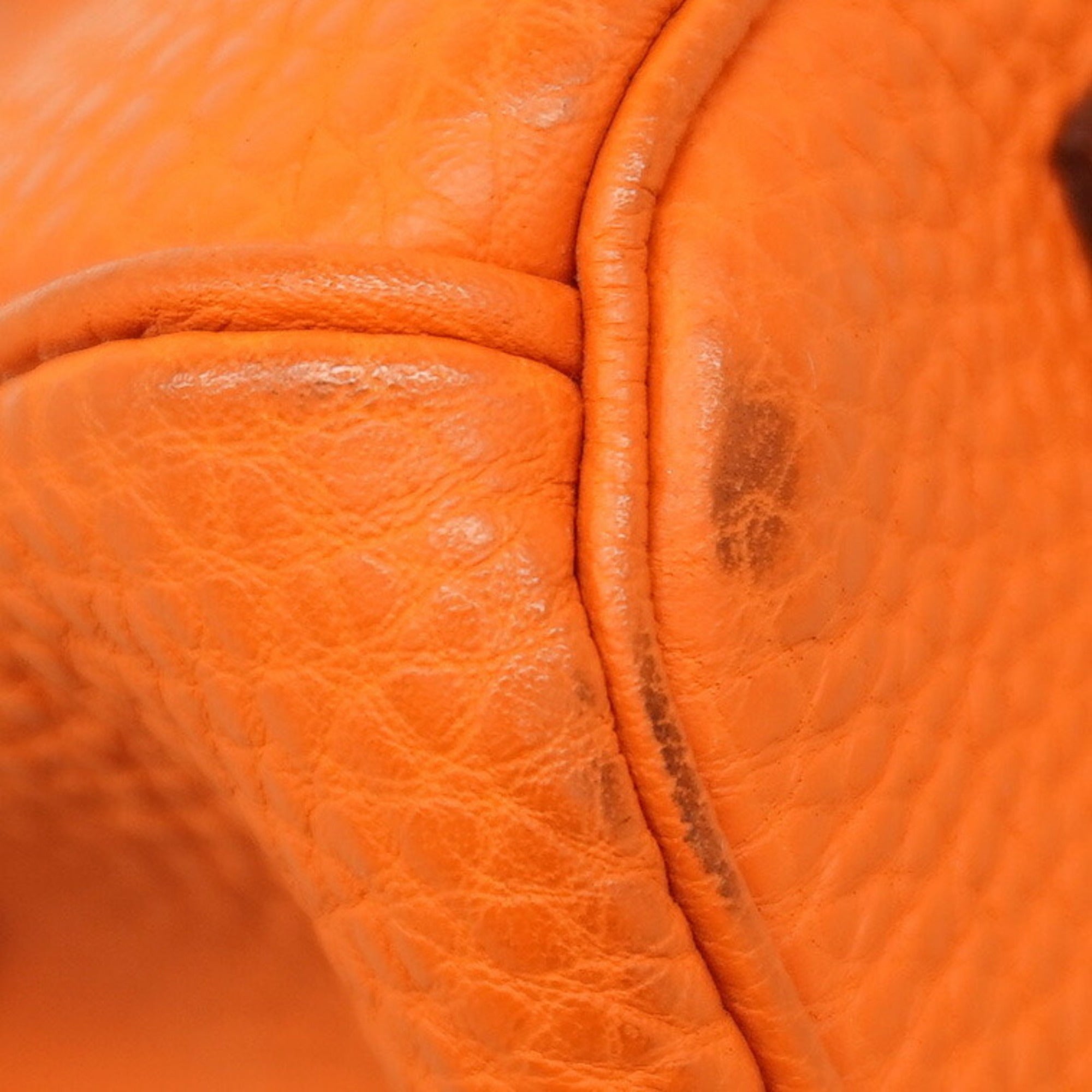 Hermes Orange Fjord Leather Handbag (Pre-Owned)