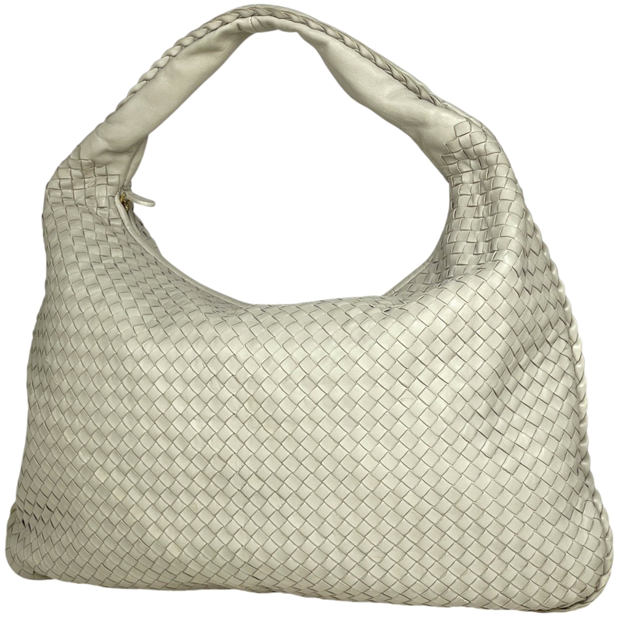 Bottega Veneta Ivory Leather Shoulder Bag (Pre-Owned)