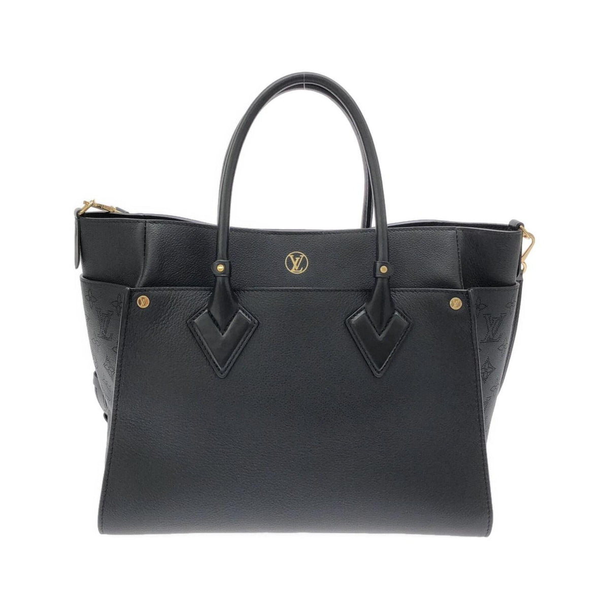 Louis Vuitton Black Leather Handbag (Pre-Owned)