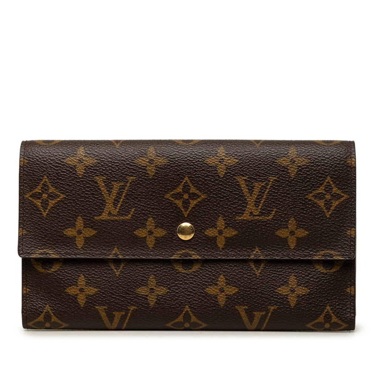 Louis Vuitton Brown Pvc Leather Long Wallet (Bi-Fold) (Pre-Owned)