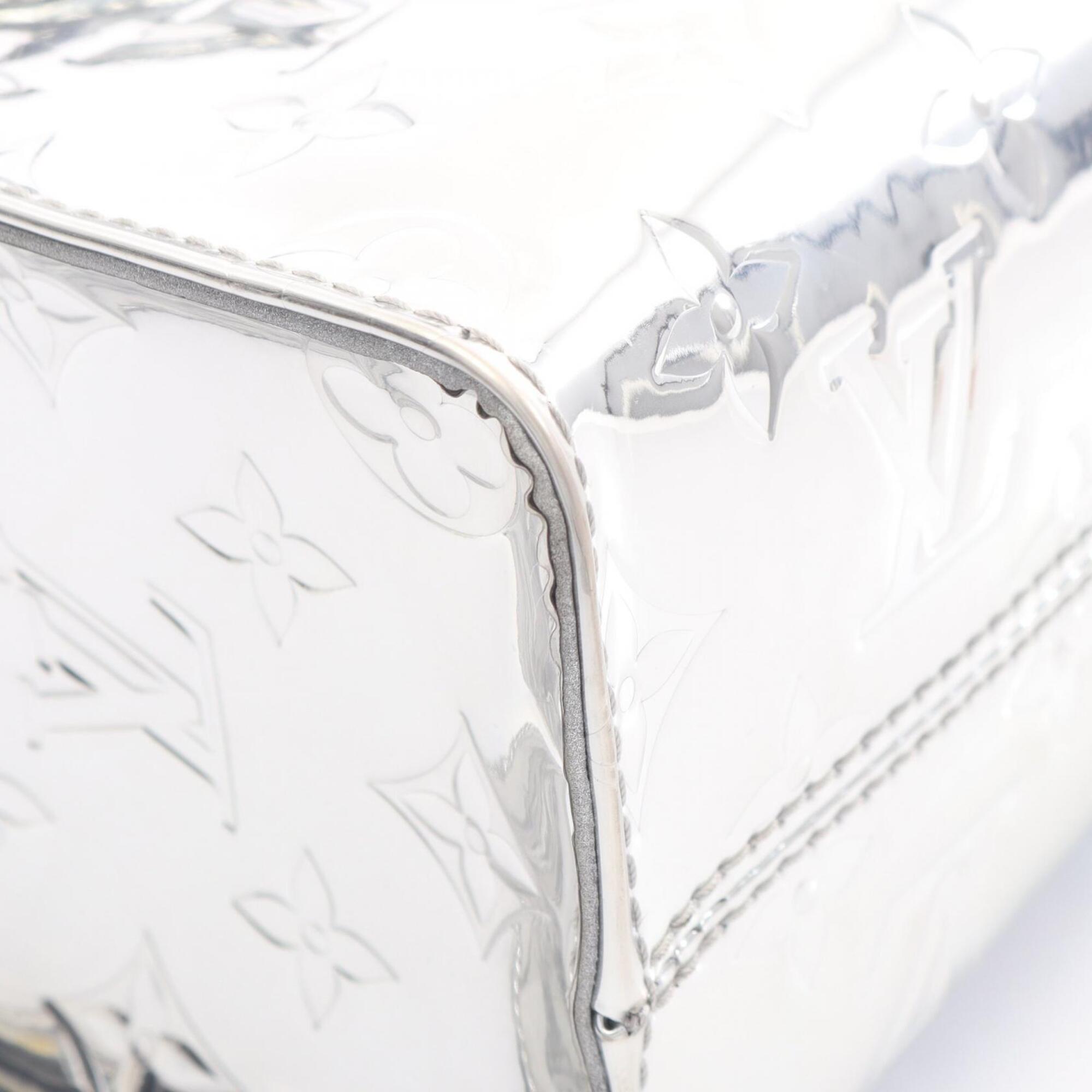 Louis Vuitton Argent Silver Coated Canvas Handbag (Pre-Owned)