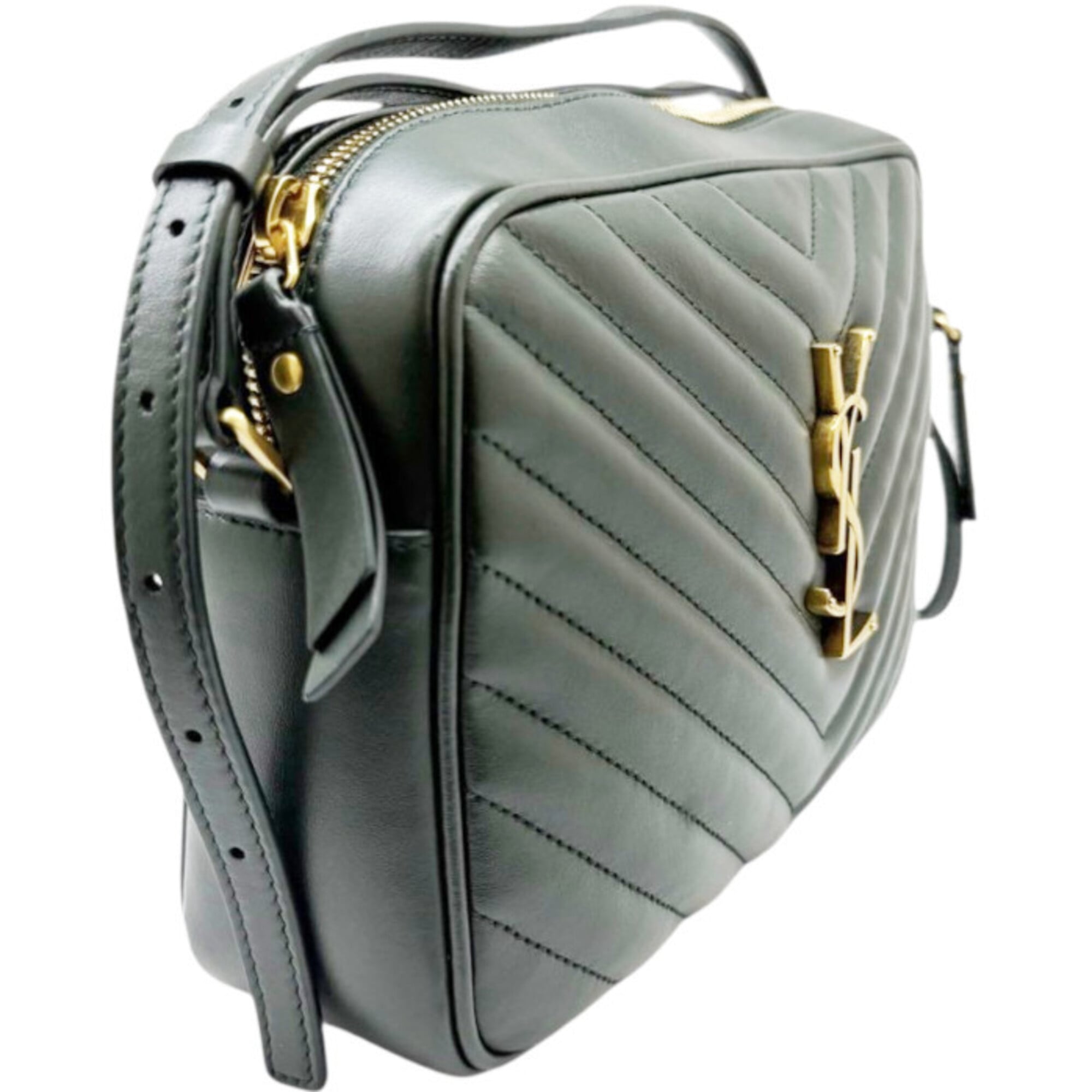 Saint Laurent Green Leather Shoulder Bag (Pre-Owned)