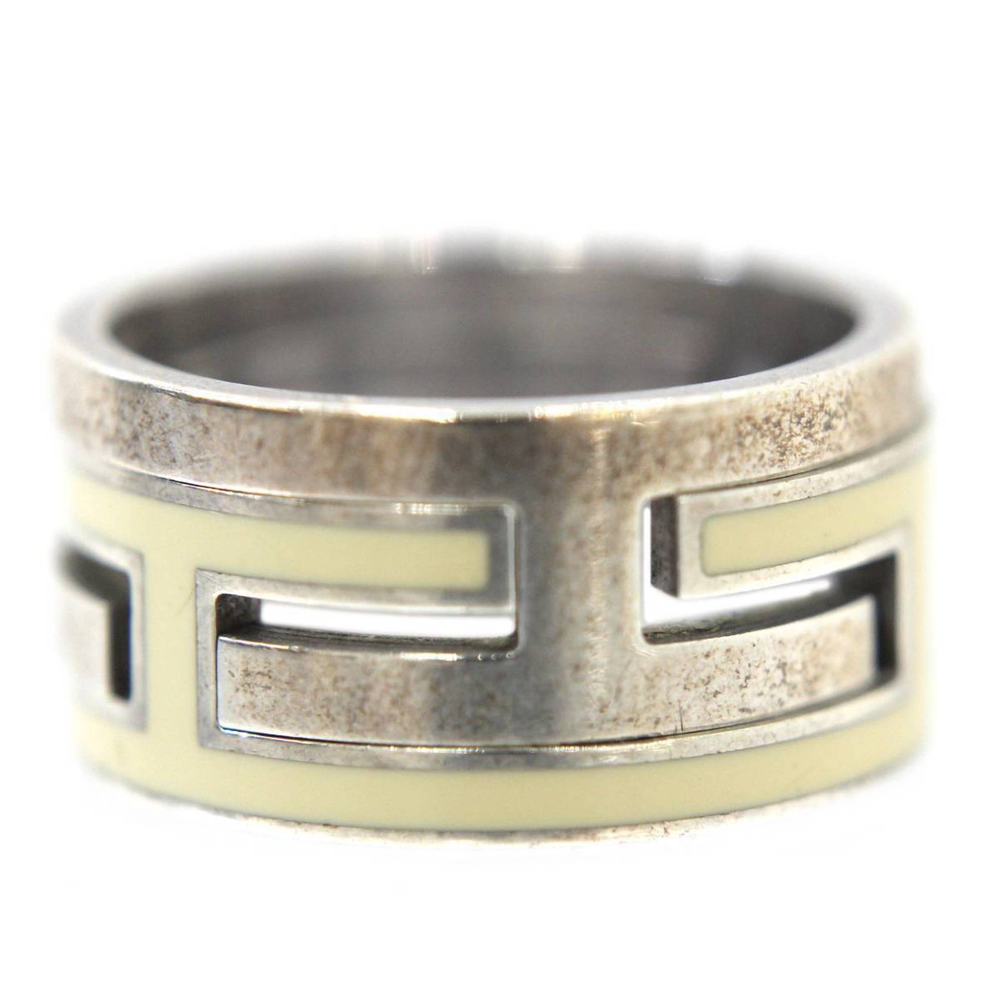 Hermes Move H Silver 925 Band Ring (Pre-Owned)