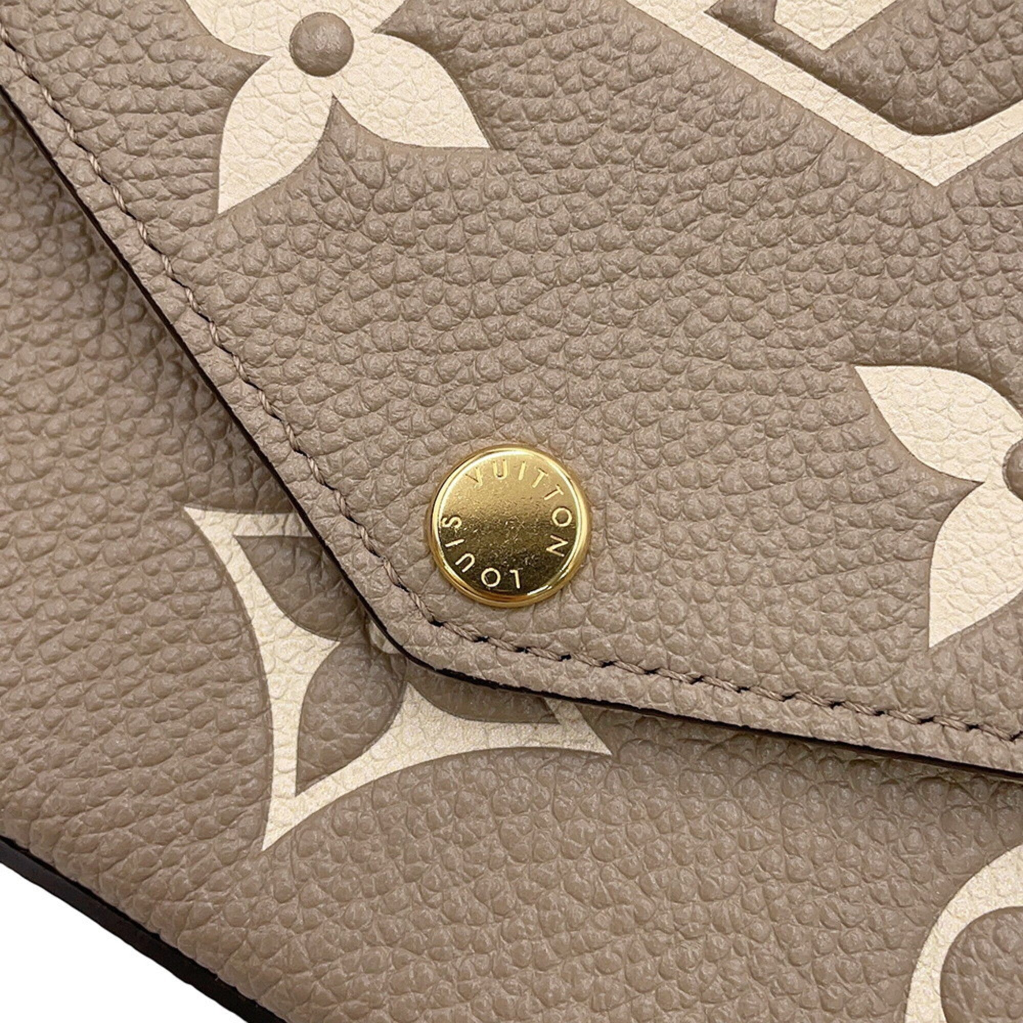 Louis Vuitton Monogram Empreinte Tourterelle Monogram Empreinte Chain/Shoulder Wallet (Pre-Owned)