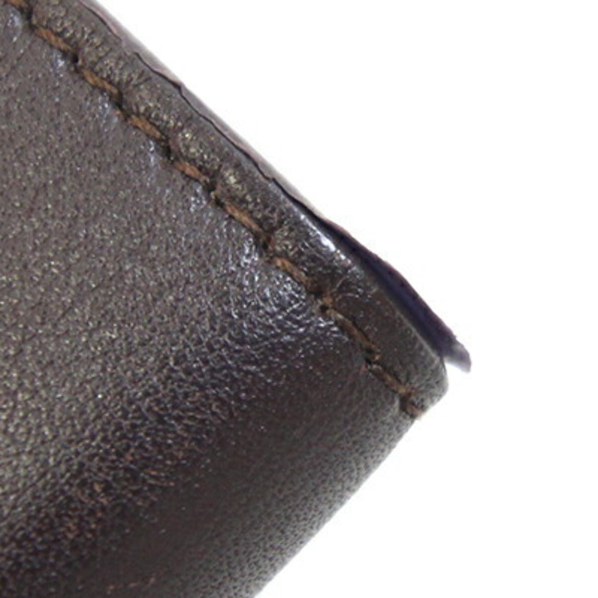 Saint Laurent Black Dark Brown Leather Wallet (Tri-Fold) (Pre-Owned)
