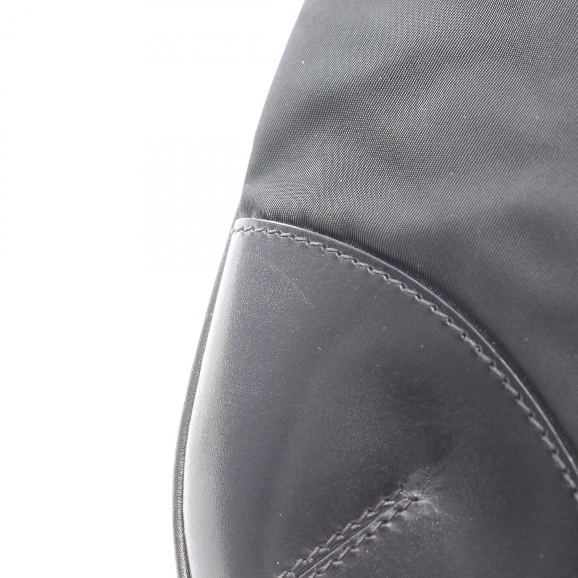 Prada Black Nylon Leather Shoulder Bag (Pre-Owned)