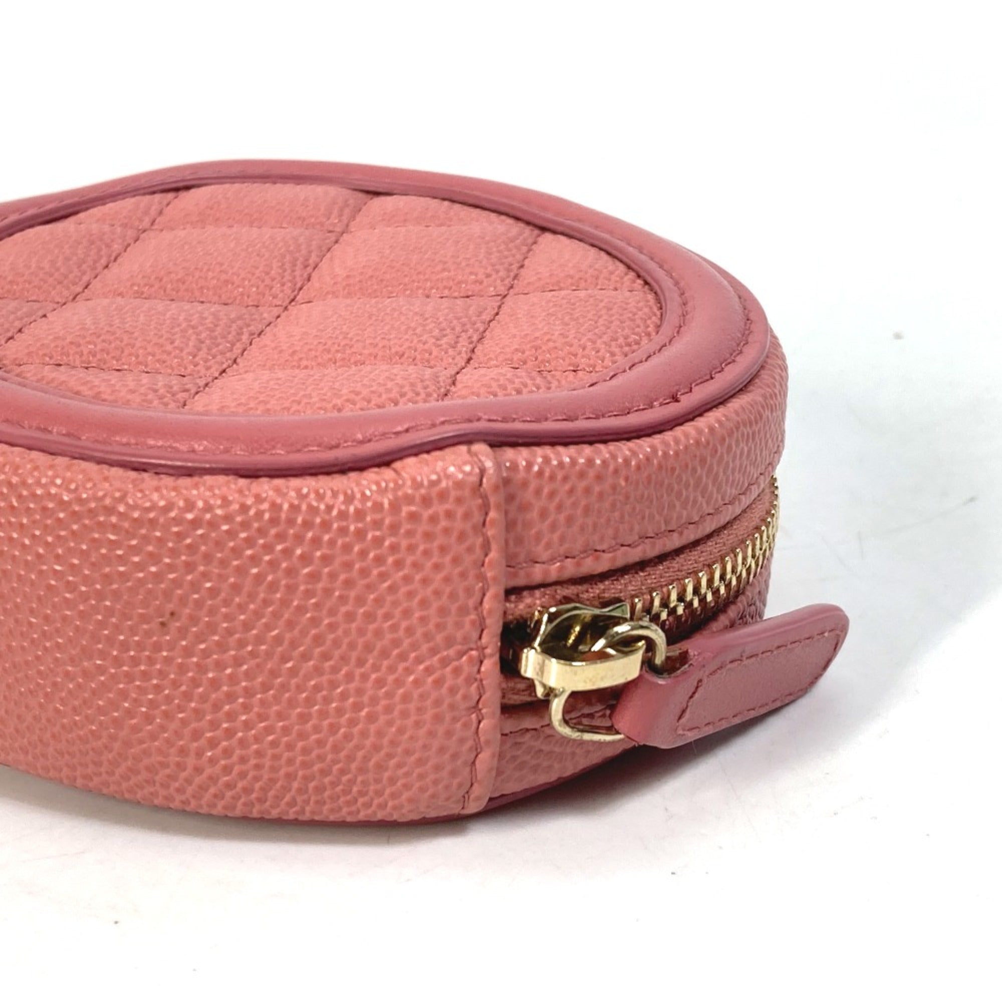 Chanel Pink Leather Coin Purse/Coin Case (Pre-Owned)