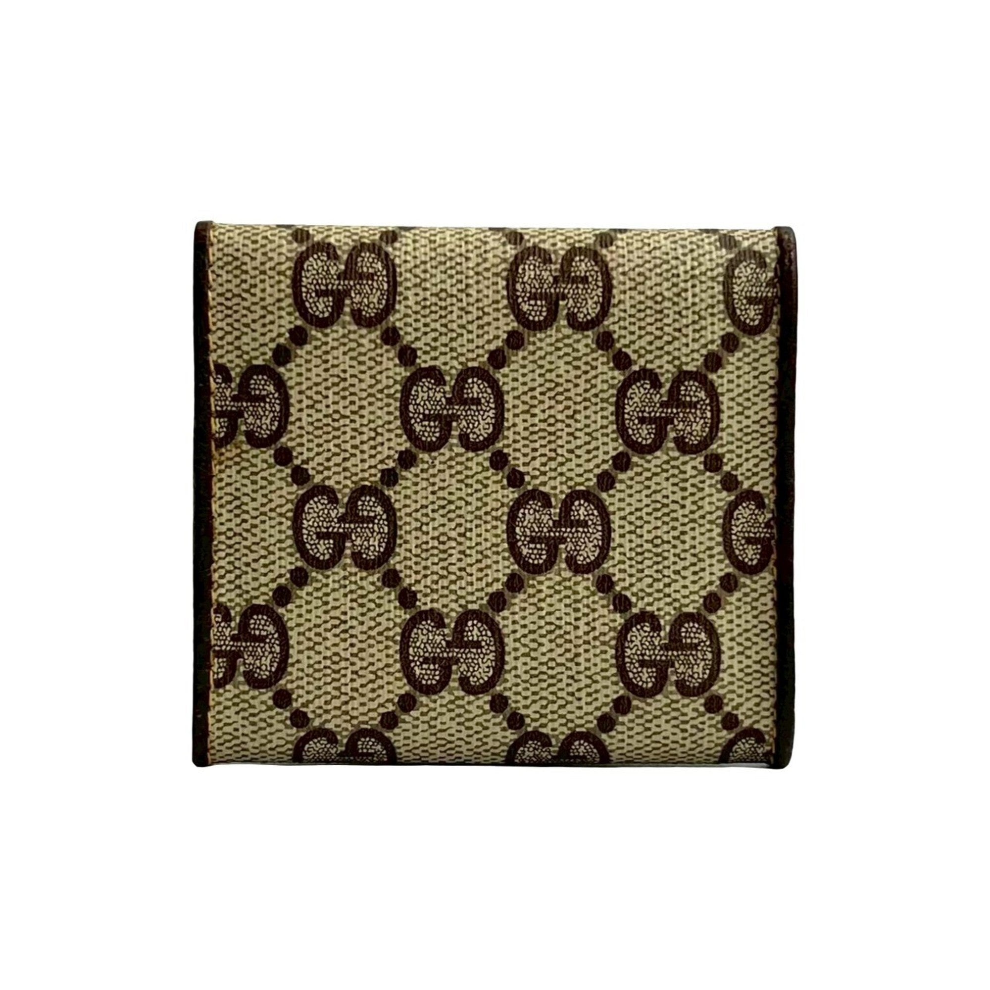Gucci Brown Leather Pvc Coin Purse/Coin Case (Pre-Owned)
