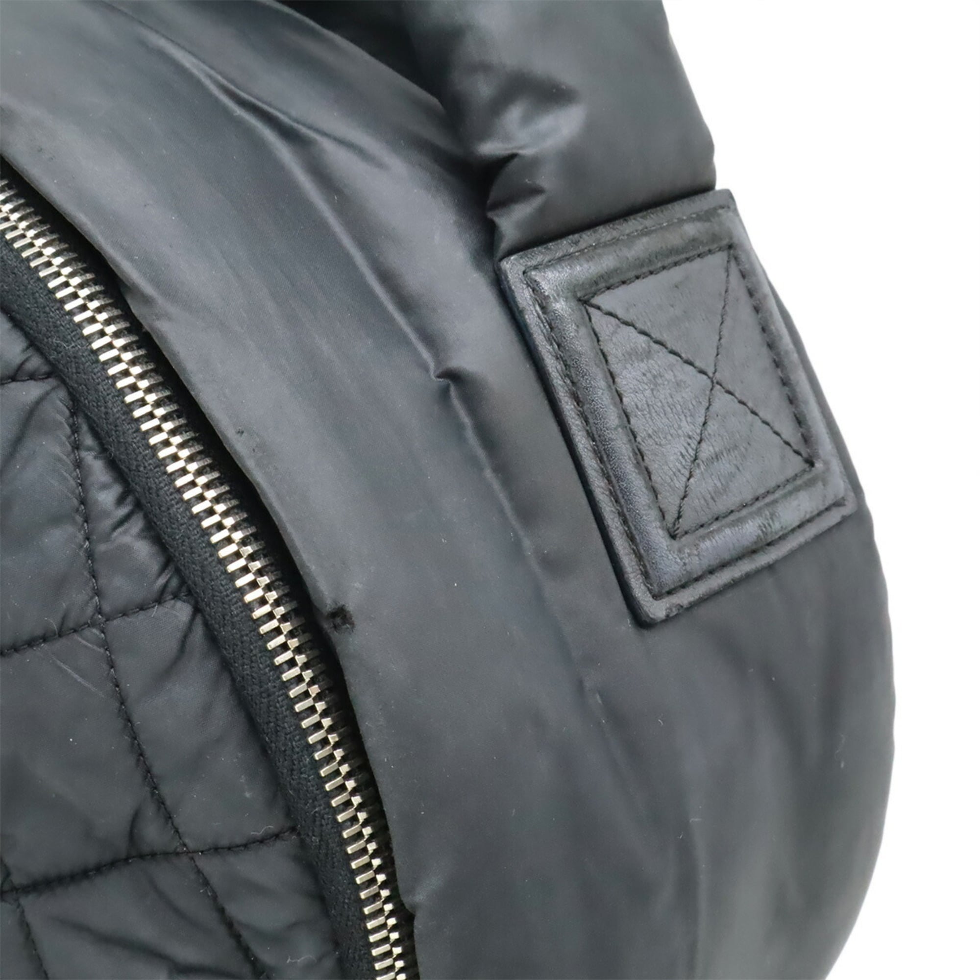 Chanel Black Bordeaux Nylon Leather Backpack (Pre-Owned)