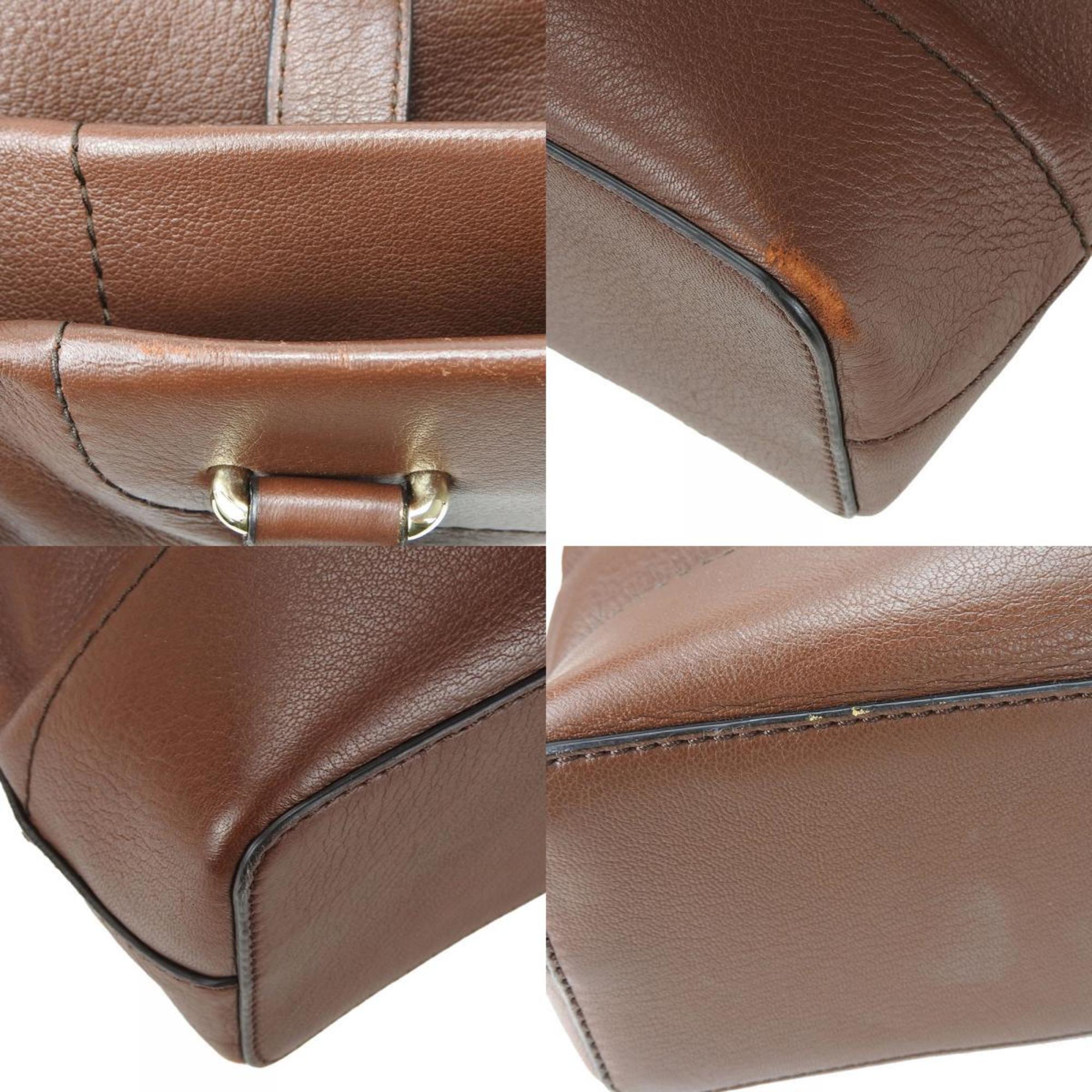 Bally Brown Leather Tote Bag (Pre-Owned)