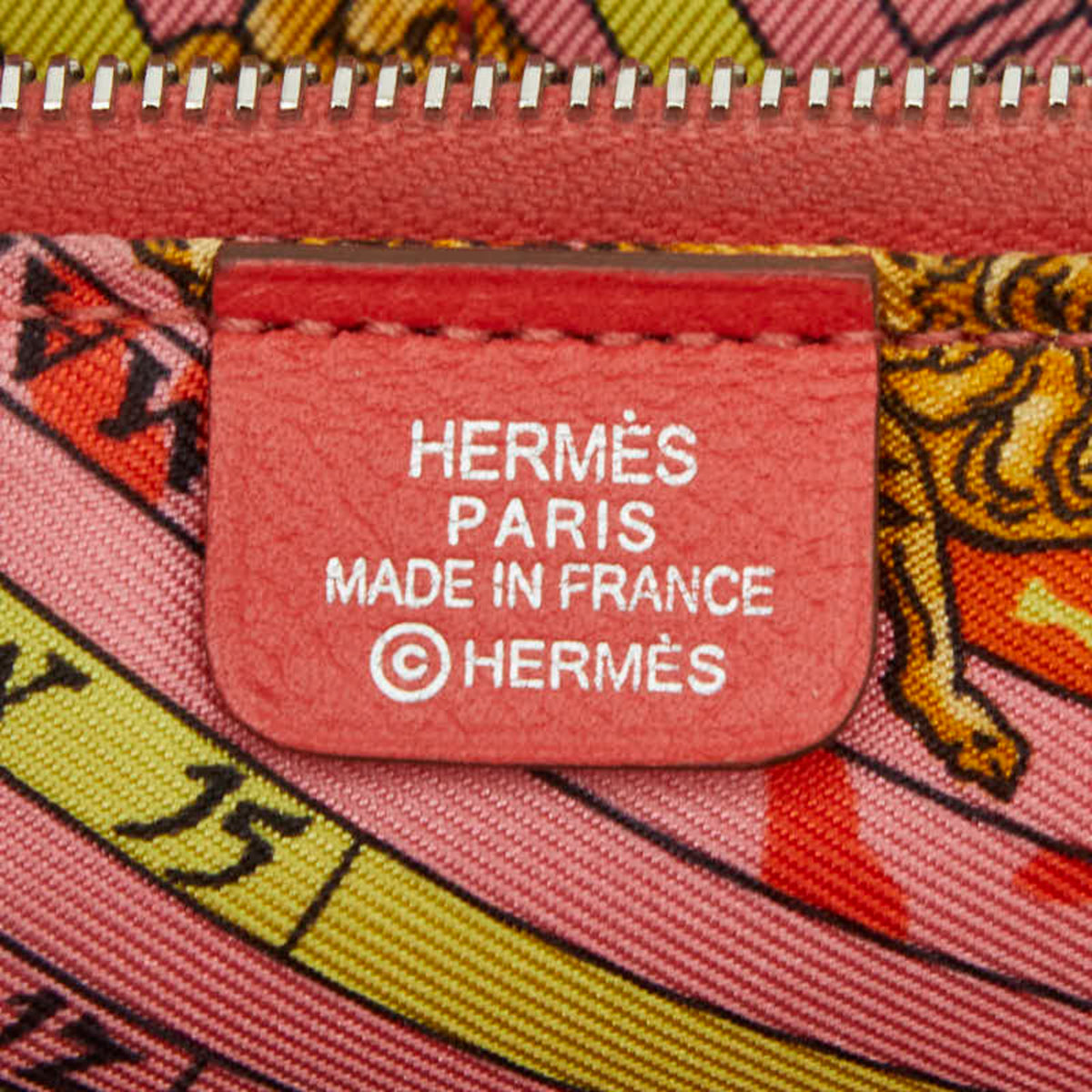 Hermes Silk'in Red Color Epsom Leather Long Wallet (Bi-Fold) (Pre-Owned)