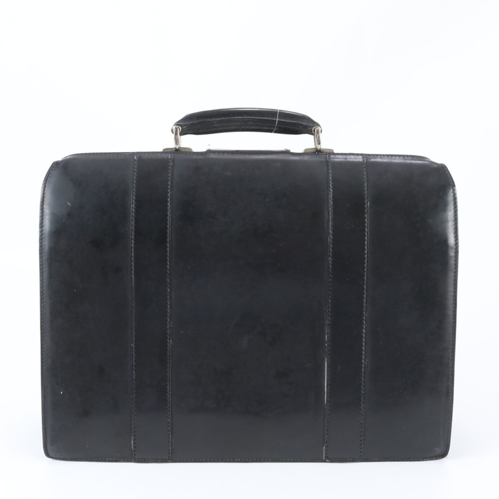 Gucci Black Leather Briefcase Handbag (Pre-Owned)