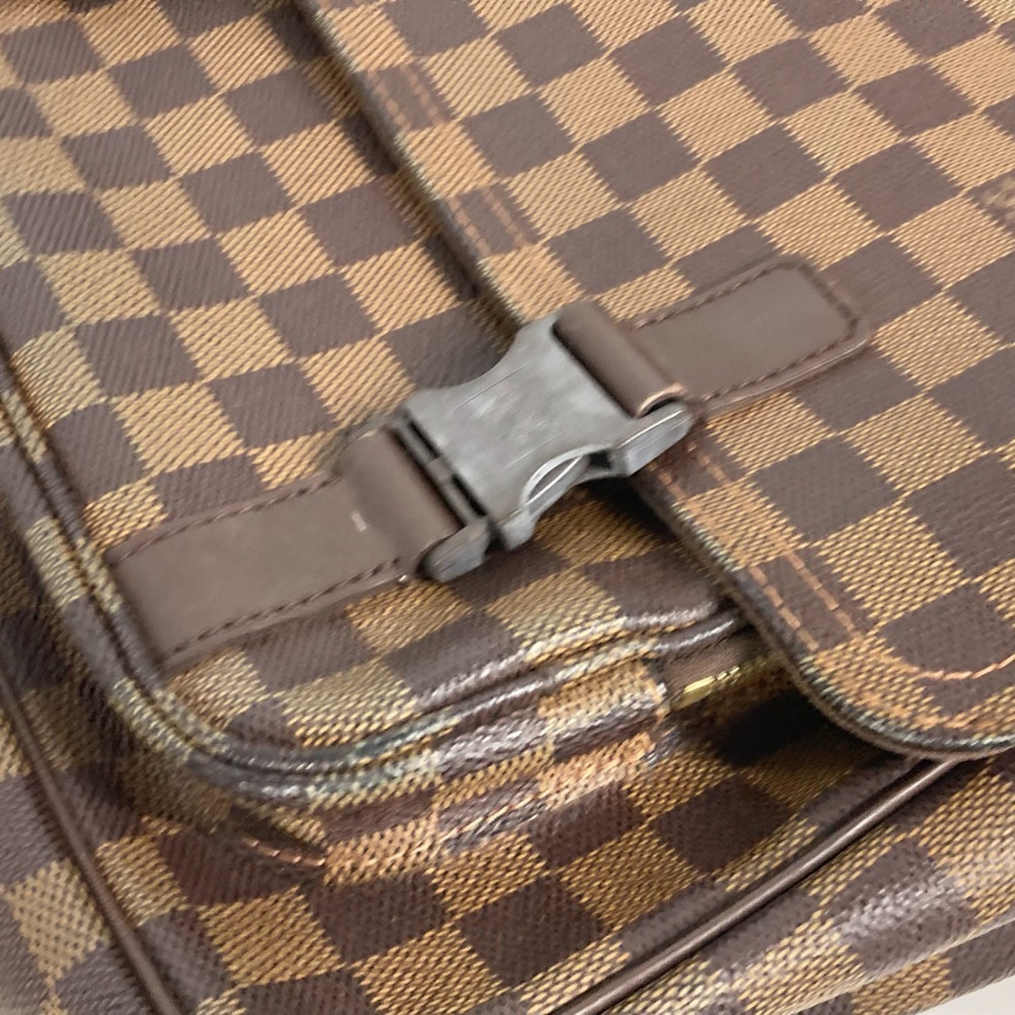 Louis Vuitton Brown Ebene Damier Canvas Messenger Bag Shoulder Bag (Pre-Owned)
