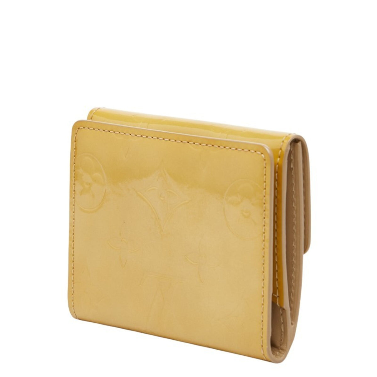 Louis Vuitton Beige Patent Leather Wallet (Bi-Fold) (Pre-Owned)
