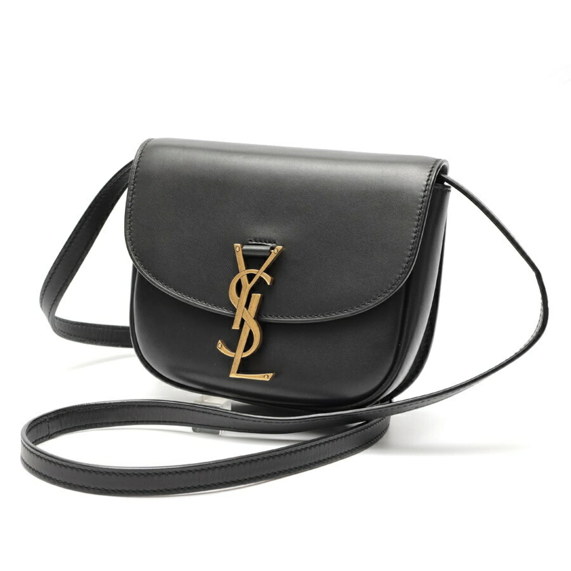Saint Laurent Black Leather Shoulder Bag (Pre-Owned)