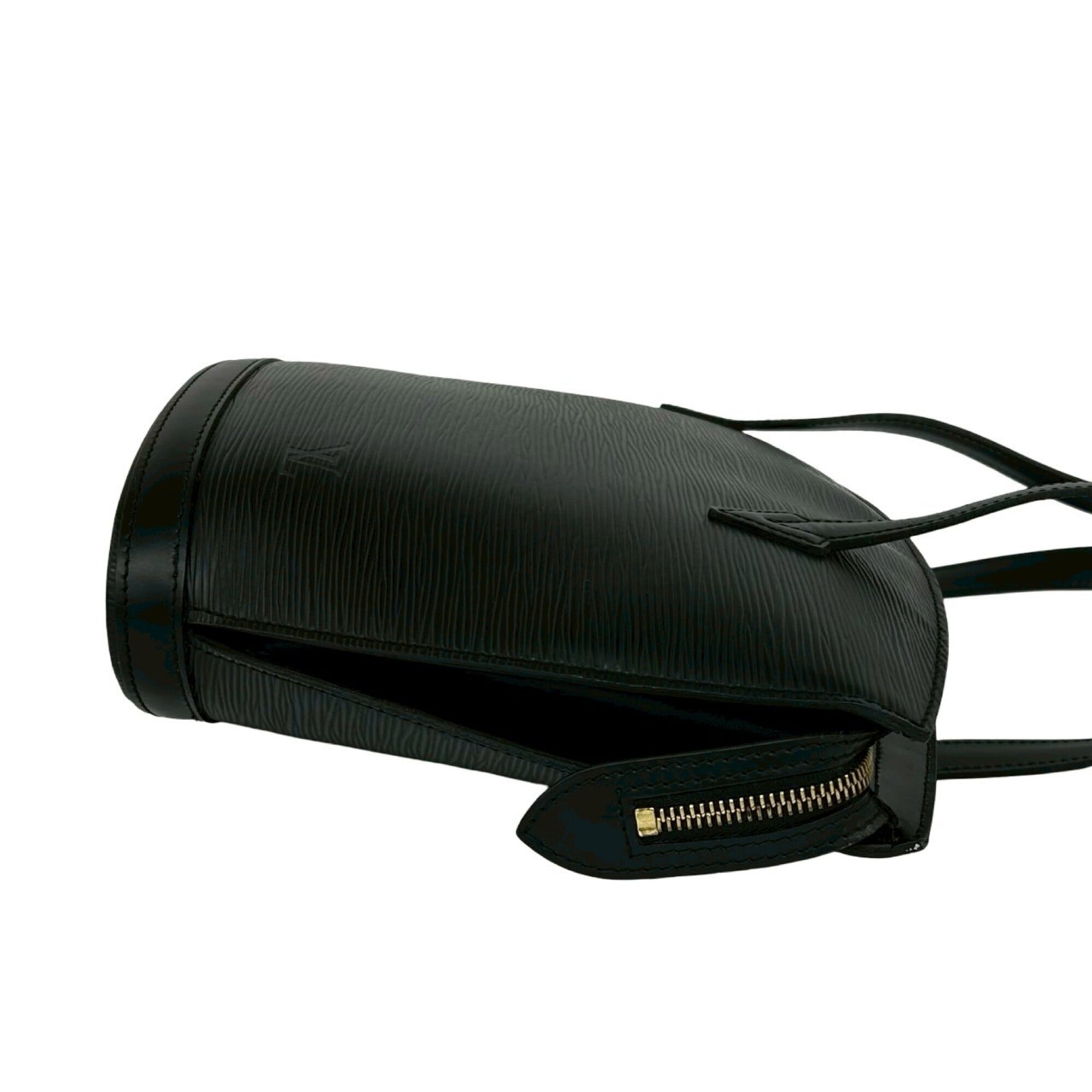Louis Vuitton Black Leather Shoulder Bag Tote Bag (Pre-Owned)