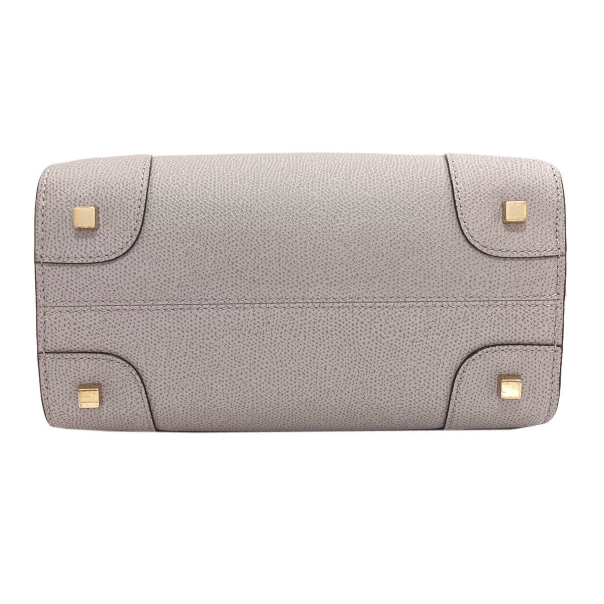Valextra Light Gray Leather Handbag (Pre-Owned)