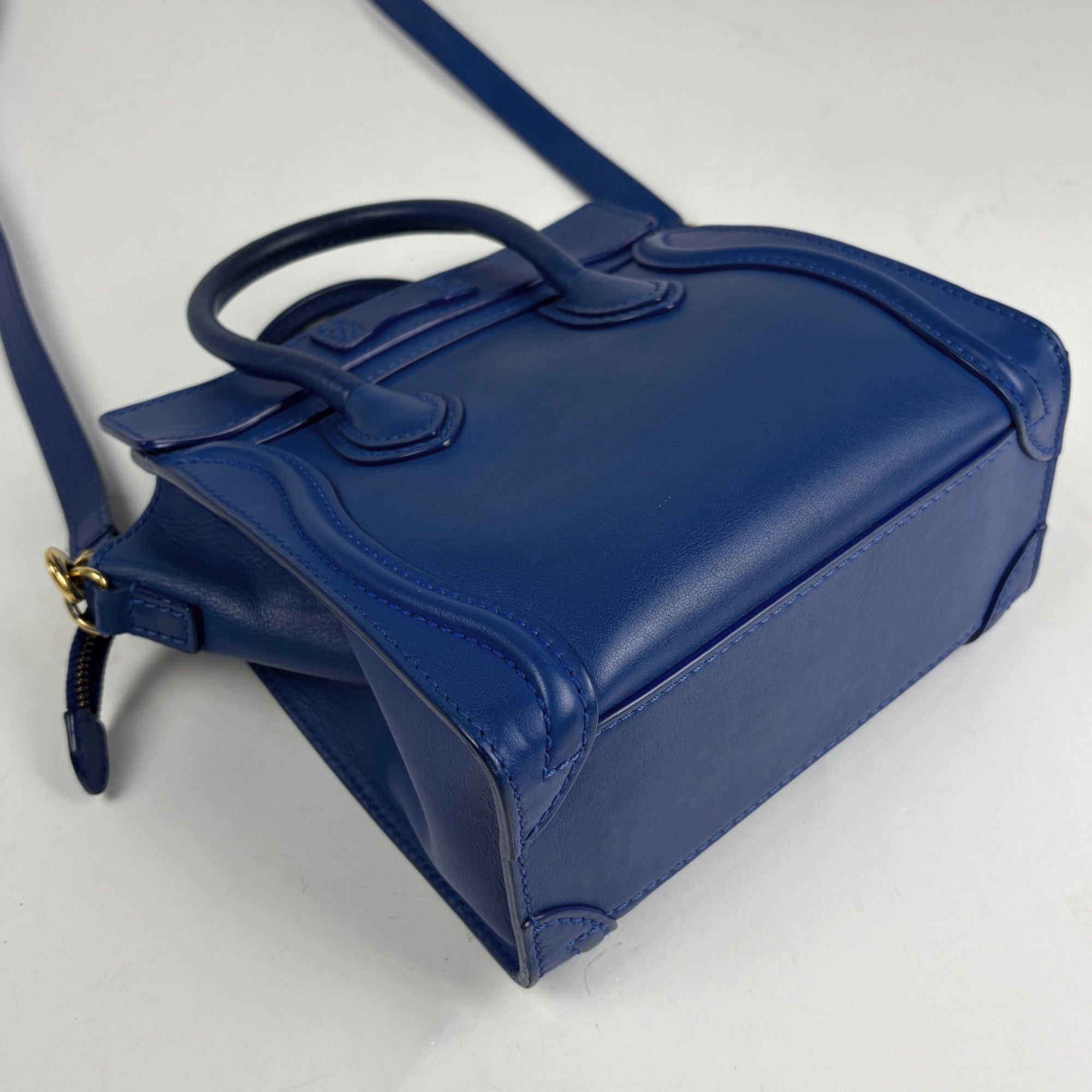Celine Blue Leather Handbag (Pre-Owned)