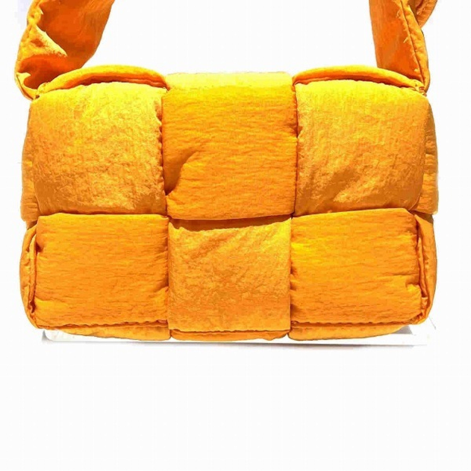Bottega Veneta Yellow Nylon Shoulder Bag (Pre-Owned)