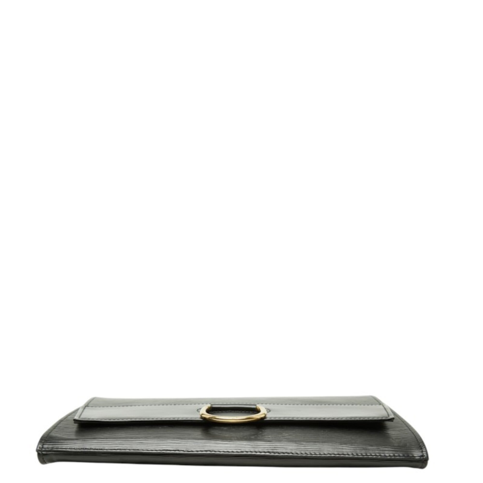 Louis Vuitton Black Noir Leather Clutch Bag (Pre-Owned)