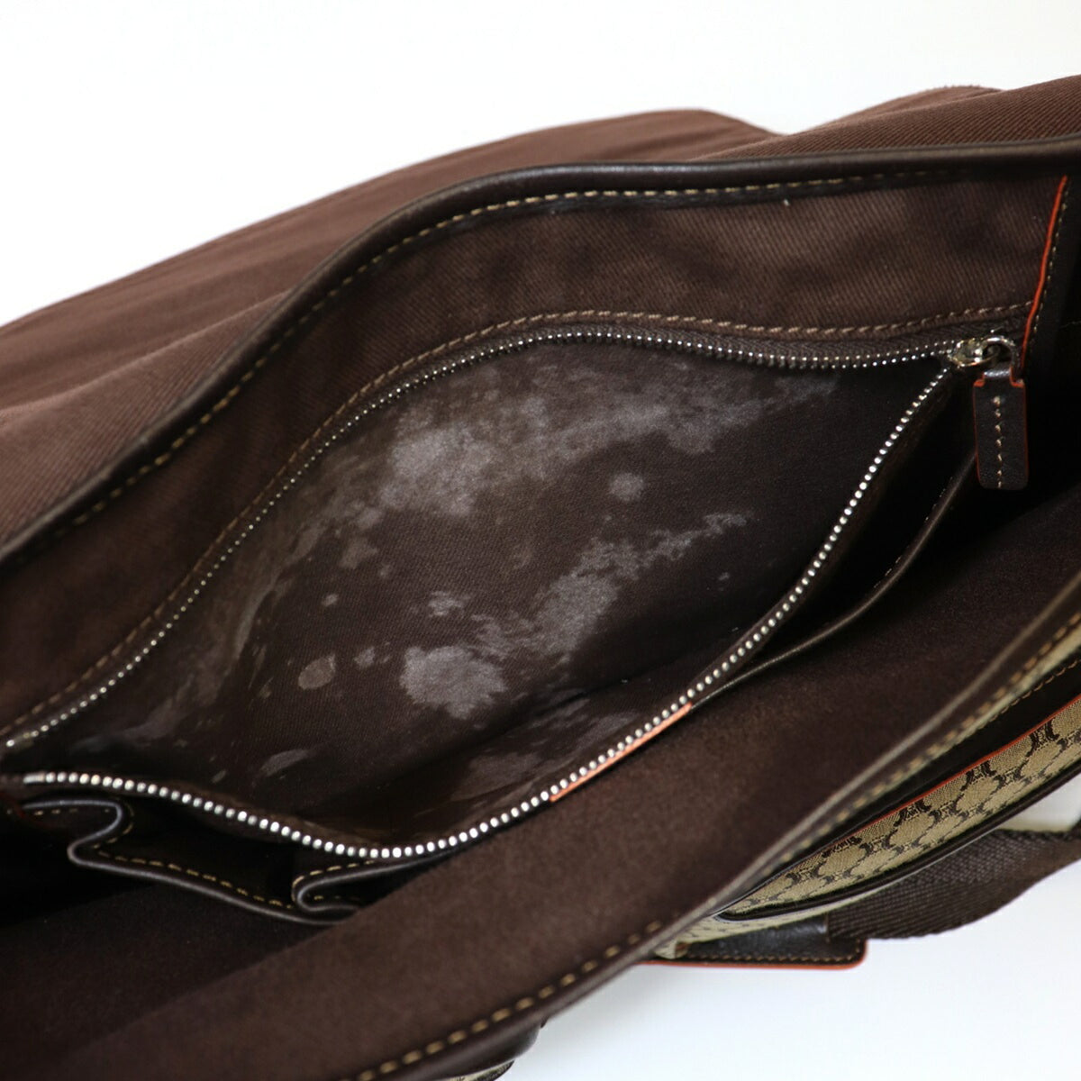 Celine Brown Canvas Shoulder Bag (Pre-Owned)