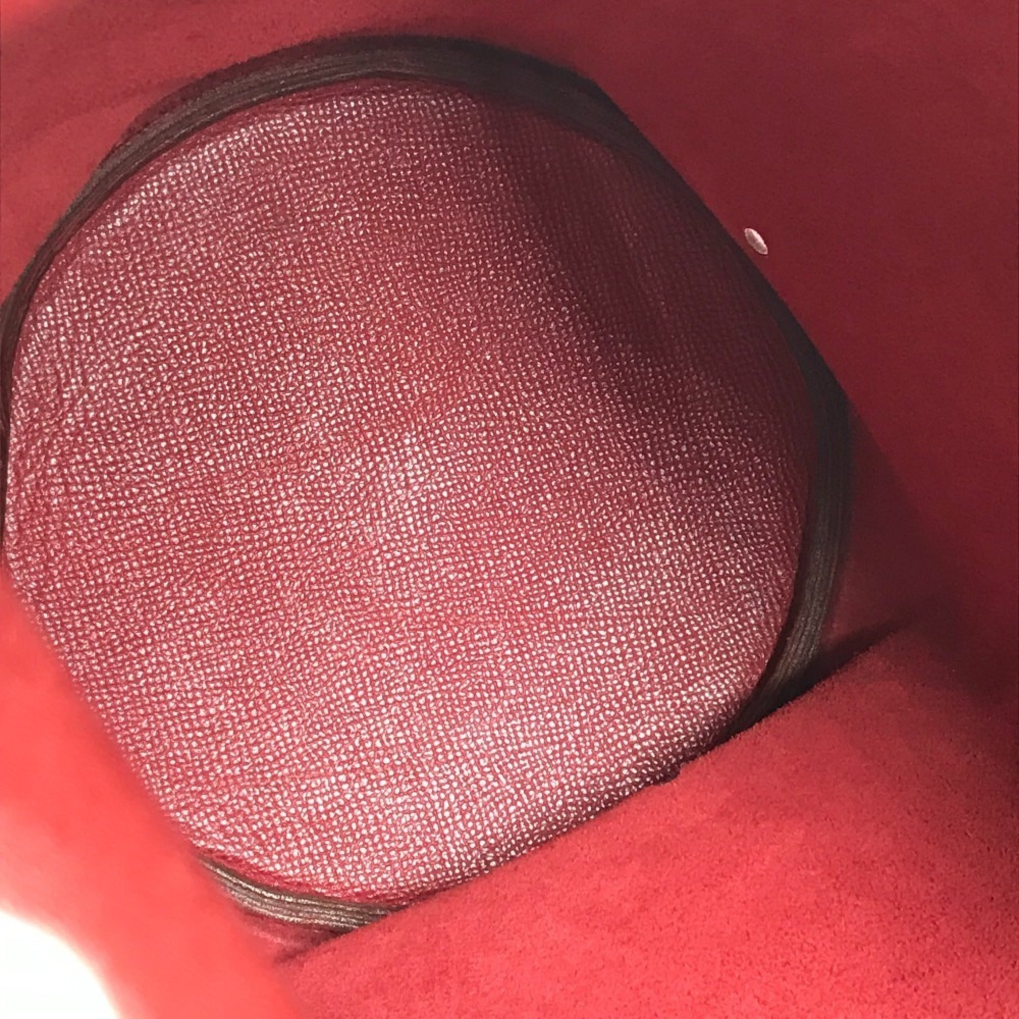 Hermes Red Color Courchevel Leather Shoulder Bag (Pre-Owned)