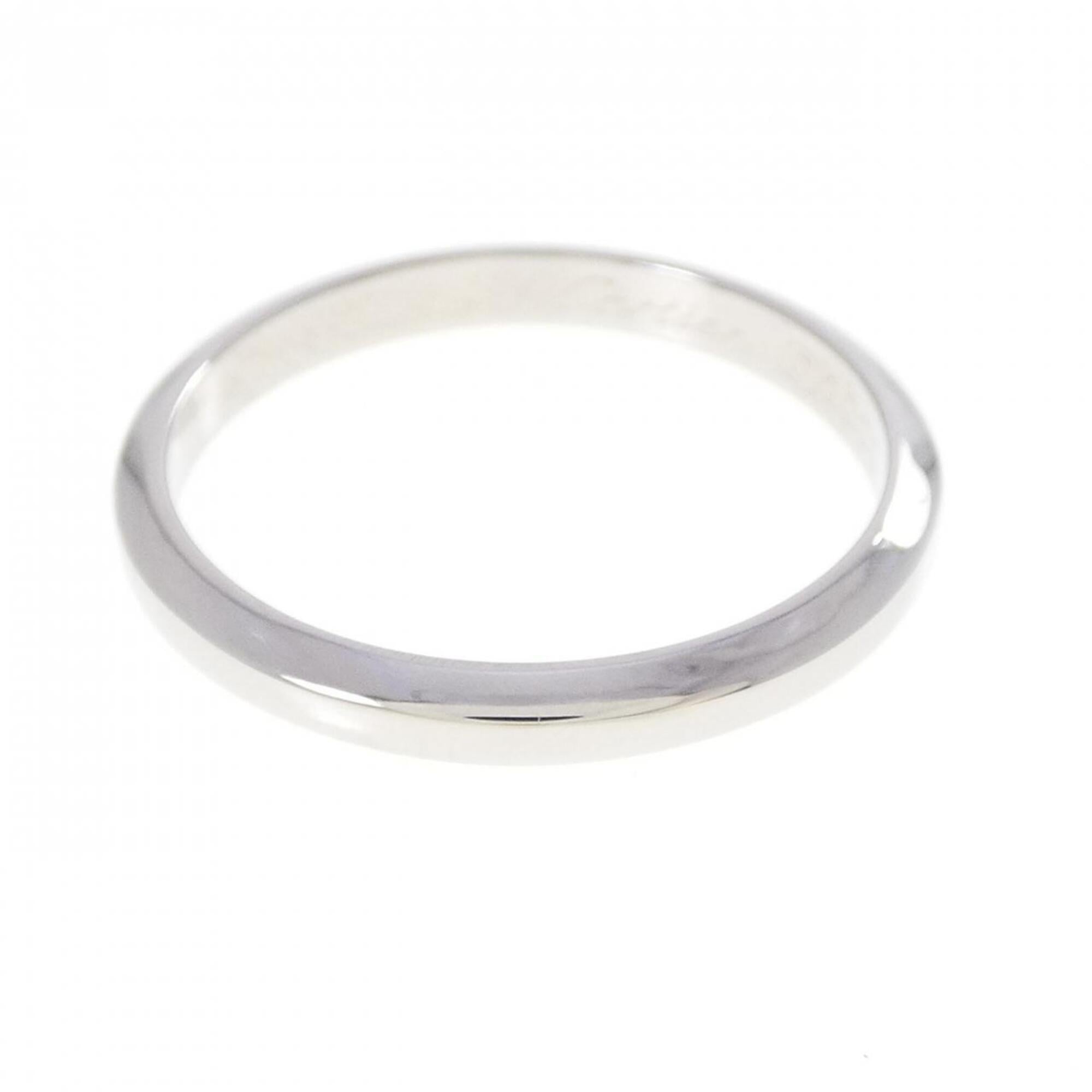 Cartier Silver Platinum 950 Band Ring (Pre-Owned)