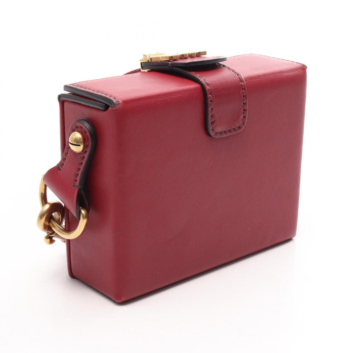 Christian Dior Red Color Leather Handbag Shoulder Bag (Pre-Owned)