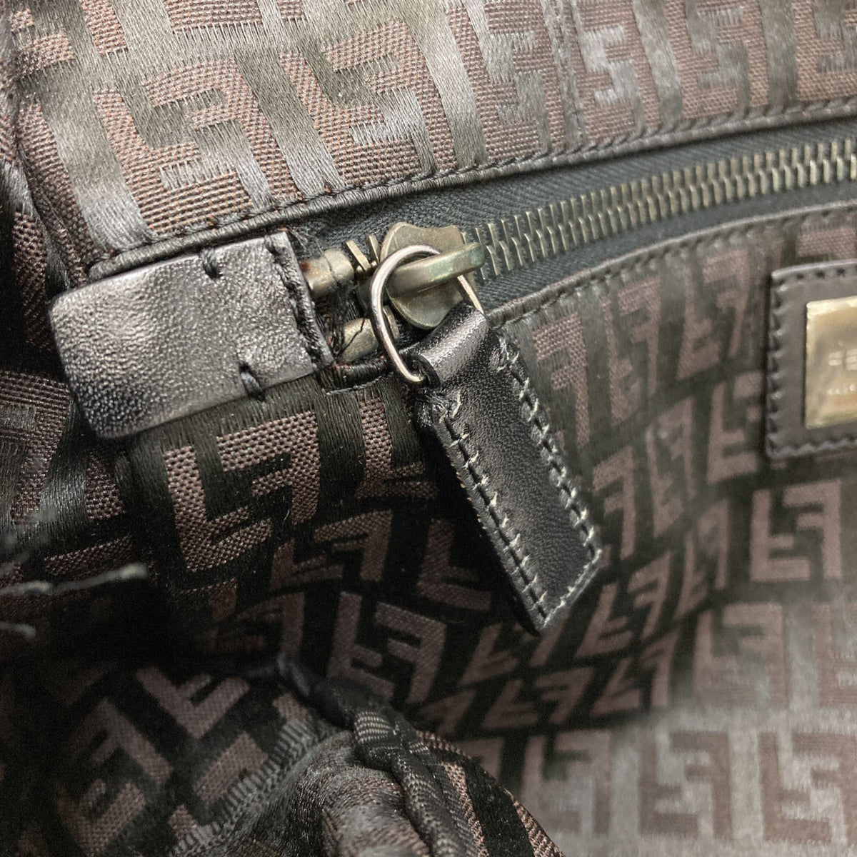 Fendi Zucchino Brown Canvas Tote Bag (Pre-Owned)