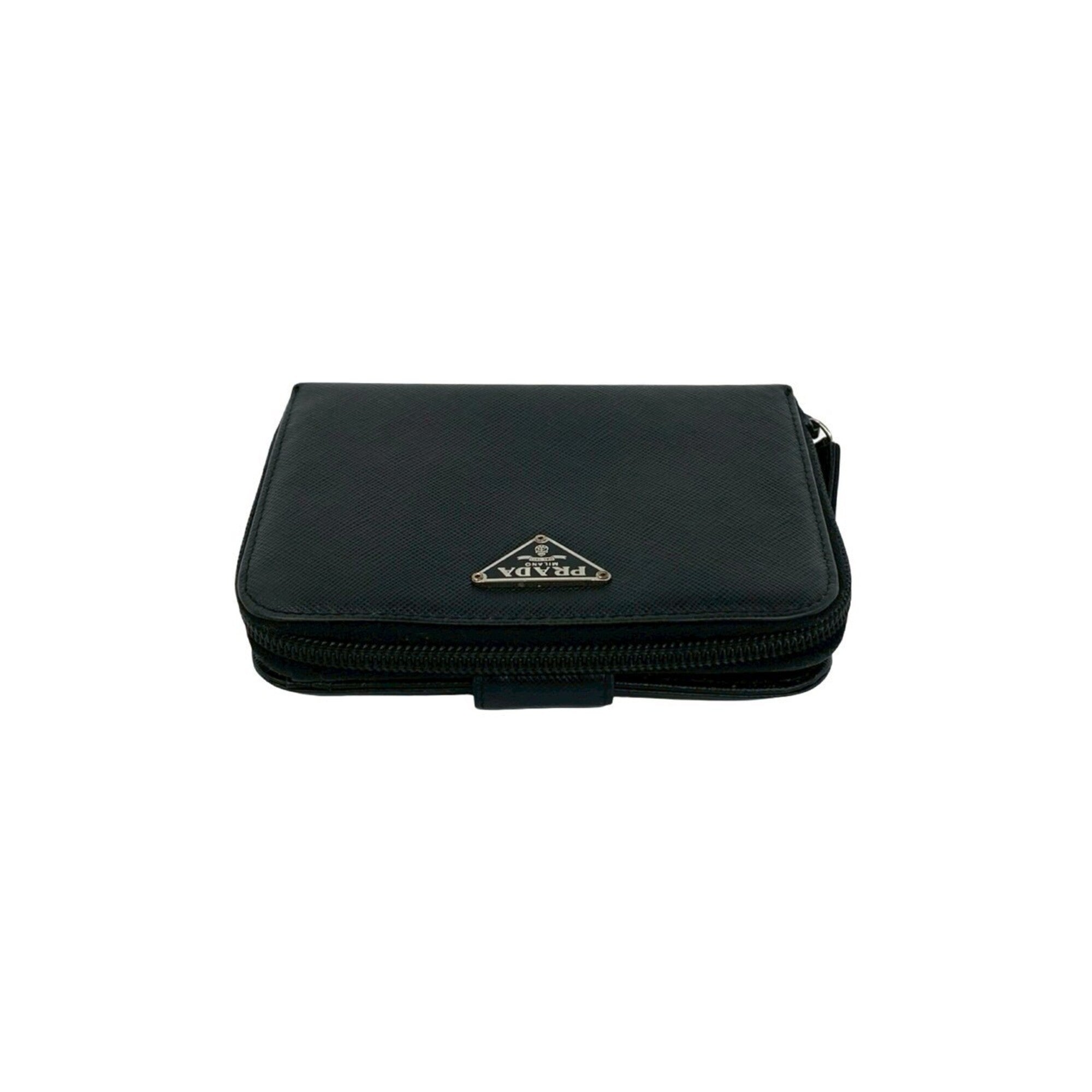 Prada Black Leather Wallet (Bi-Fold) (Pre-Owned)