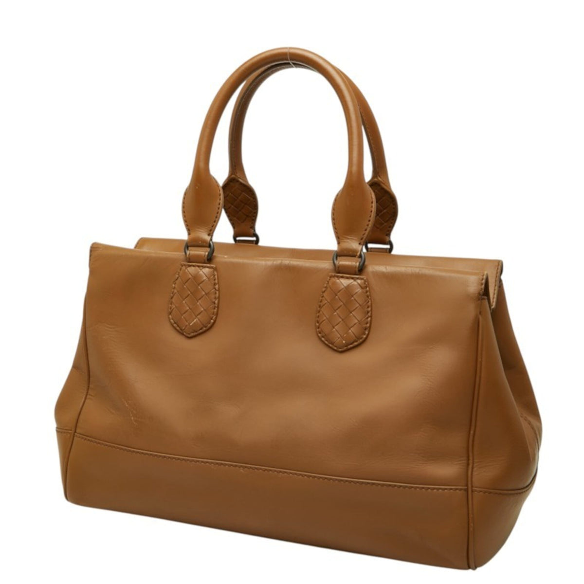 Bottega Veneta Brown Leather Handbag Shoulder Bag (Pre-Owned)