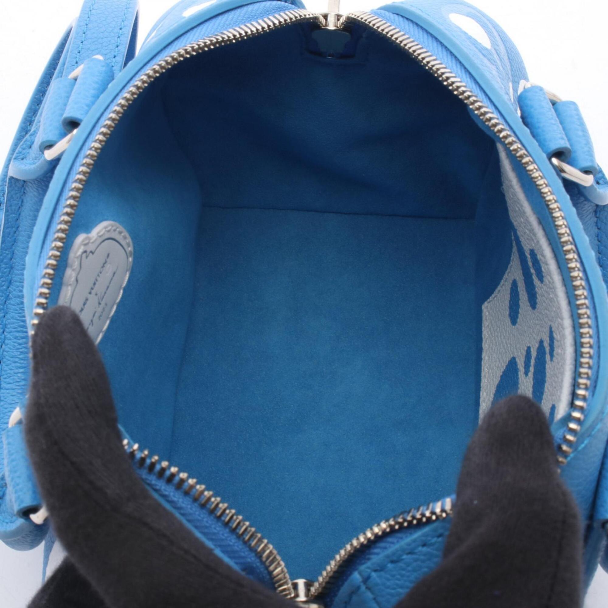 Louis Vuitton Blue White Leather Handbag (Pre-Owned)