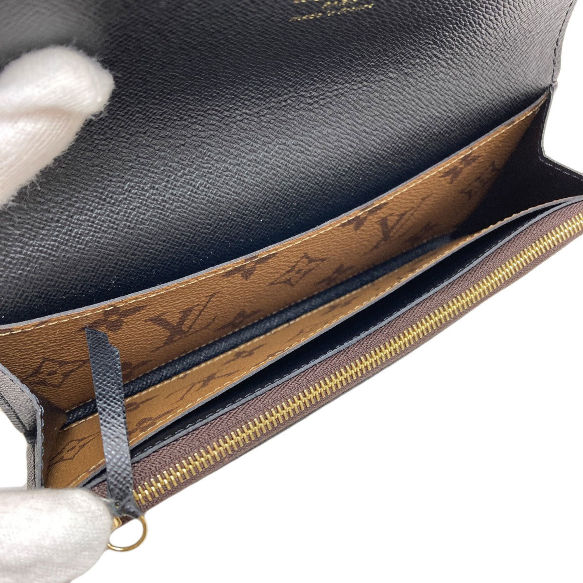 Louis Vuitton Brown Monogram Reverse Monogram Reverse Long Wallet (Bi-Fold) (Pre-Owned)