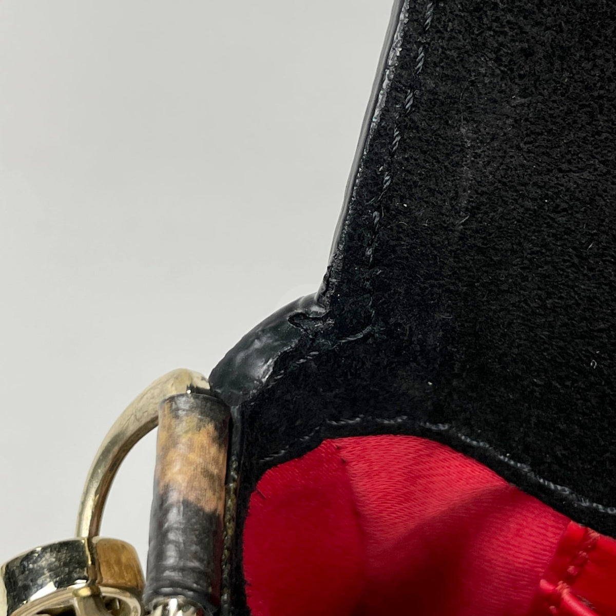 Christian Louboutin Black Brown Leather Shoulder Bag (Pre-Owned)