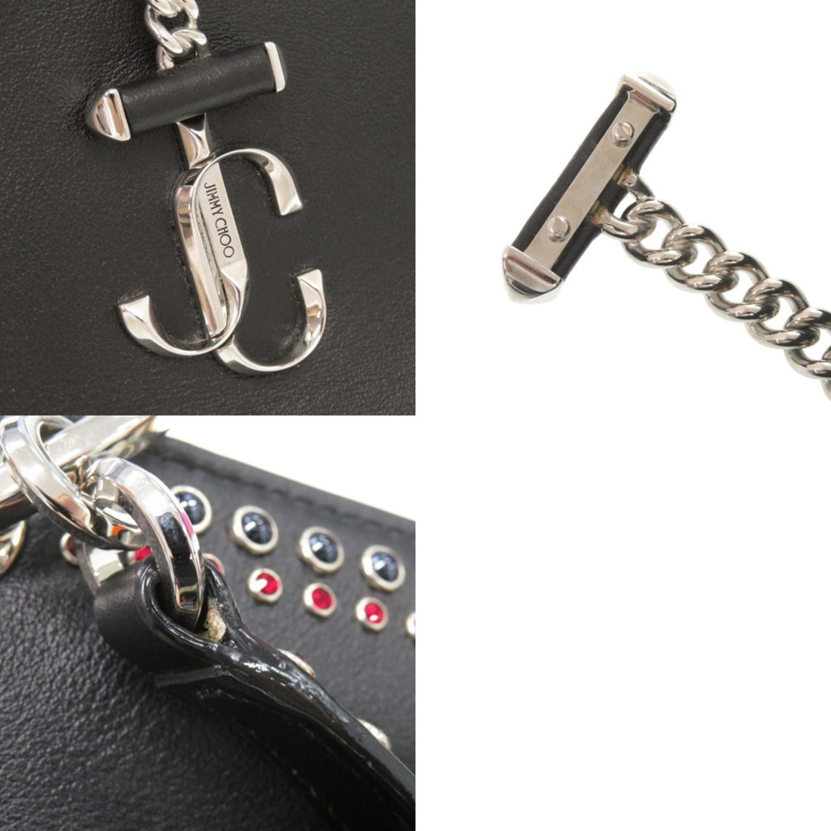 Jimmy Choo Black Leather Shoulder Bag (Pre-Owned)