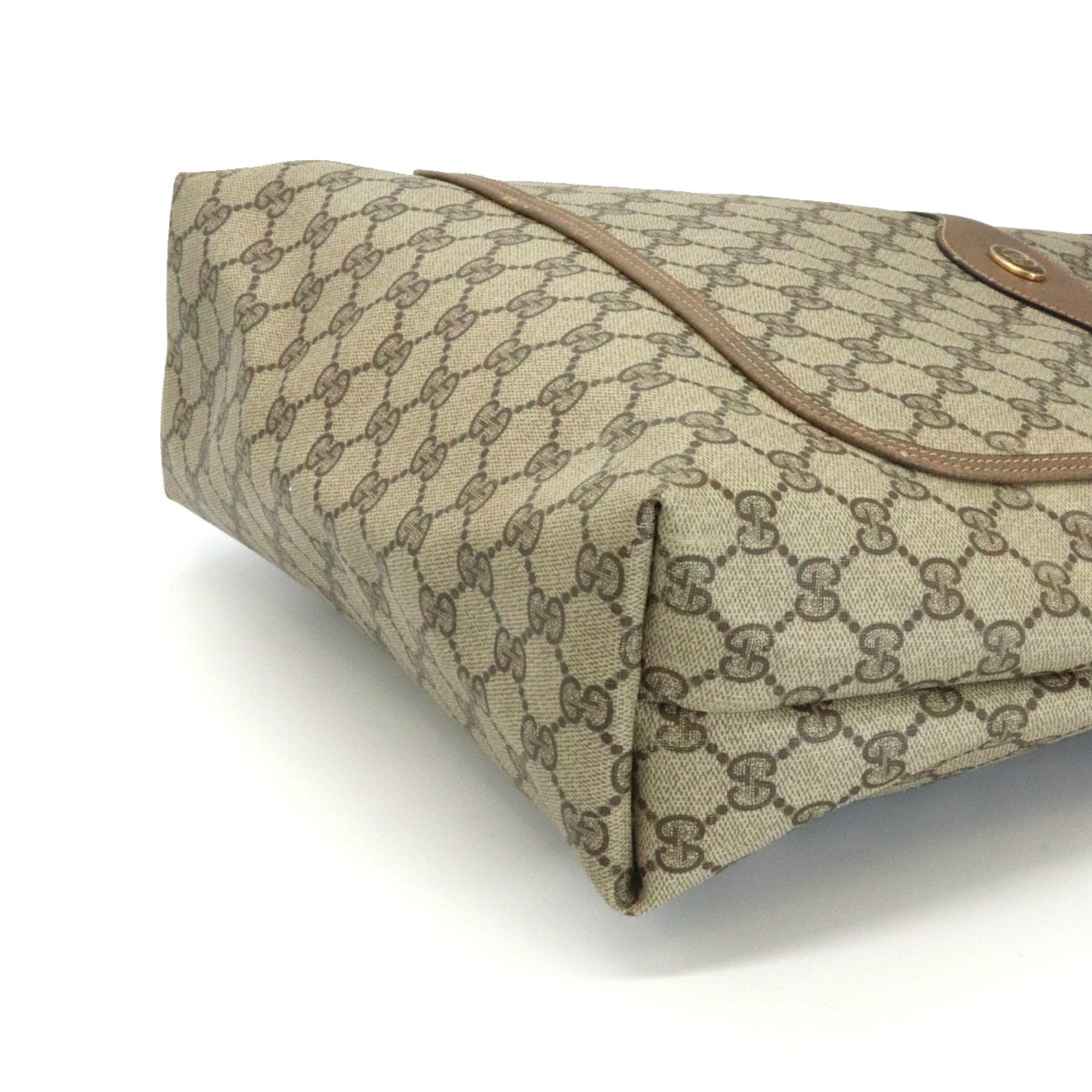 Gucci Beige Gg Supreme Canvas Shoulder Bag Tote Bag (Pre-Owned)