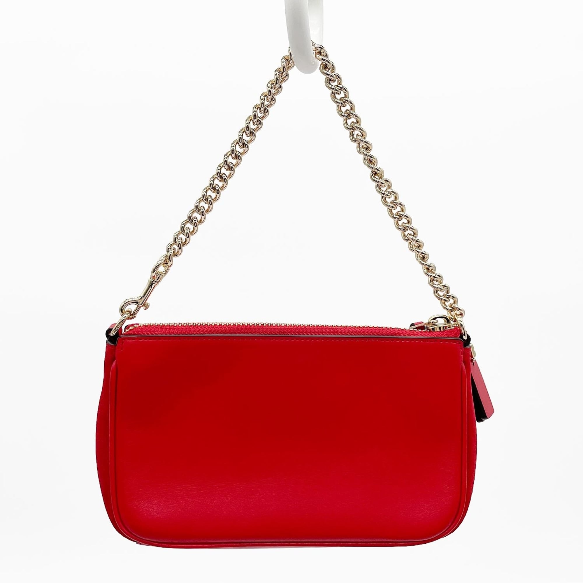Coach Red Color Leather Handbag (Pre-Owned)