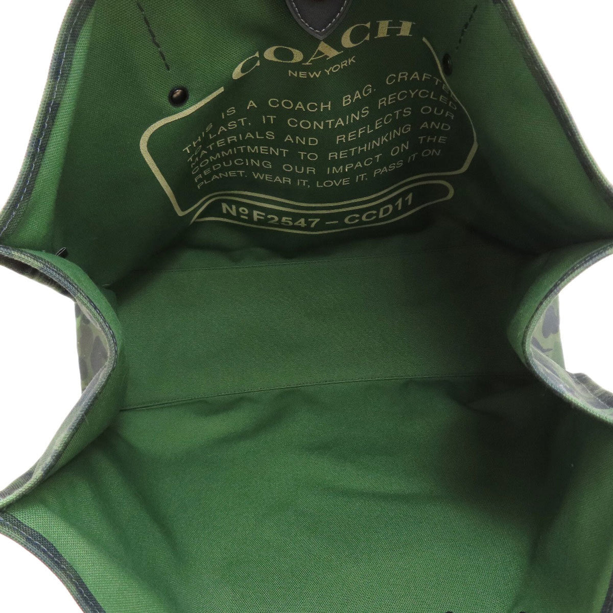 Coach Green Canvas Tote Bag (Pre-Owned)