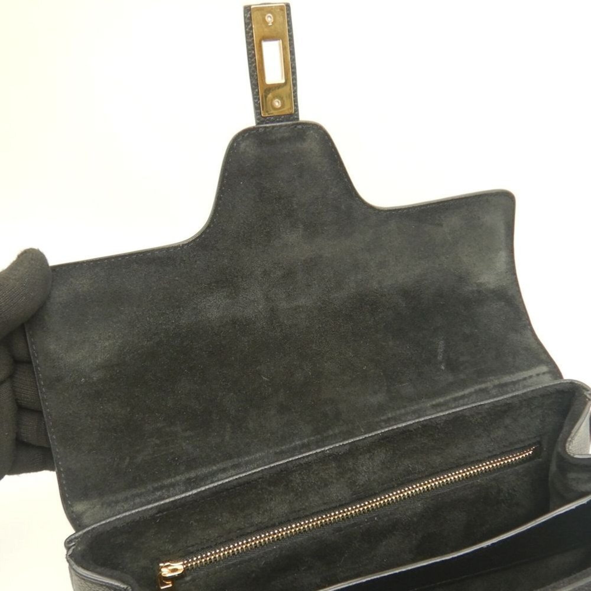 Celine Black Leather Shoulder Bag (Pre-Owned)