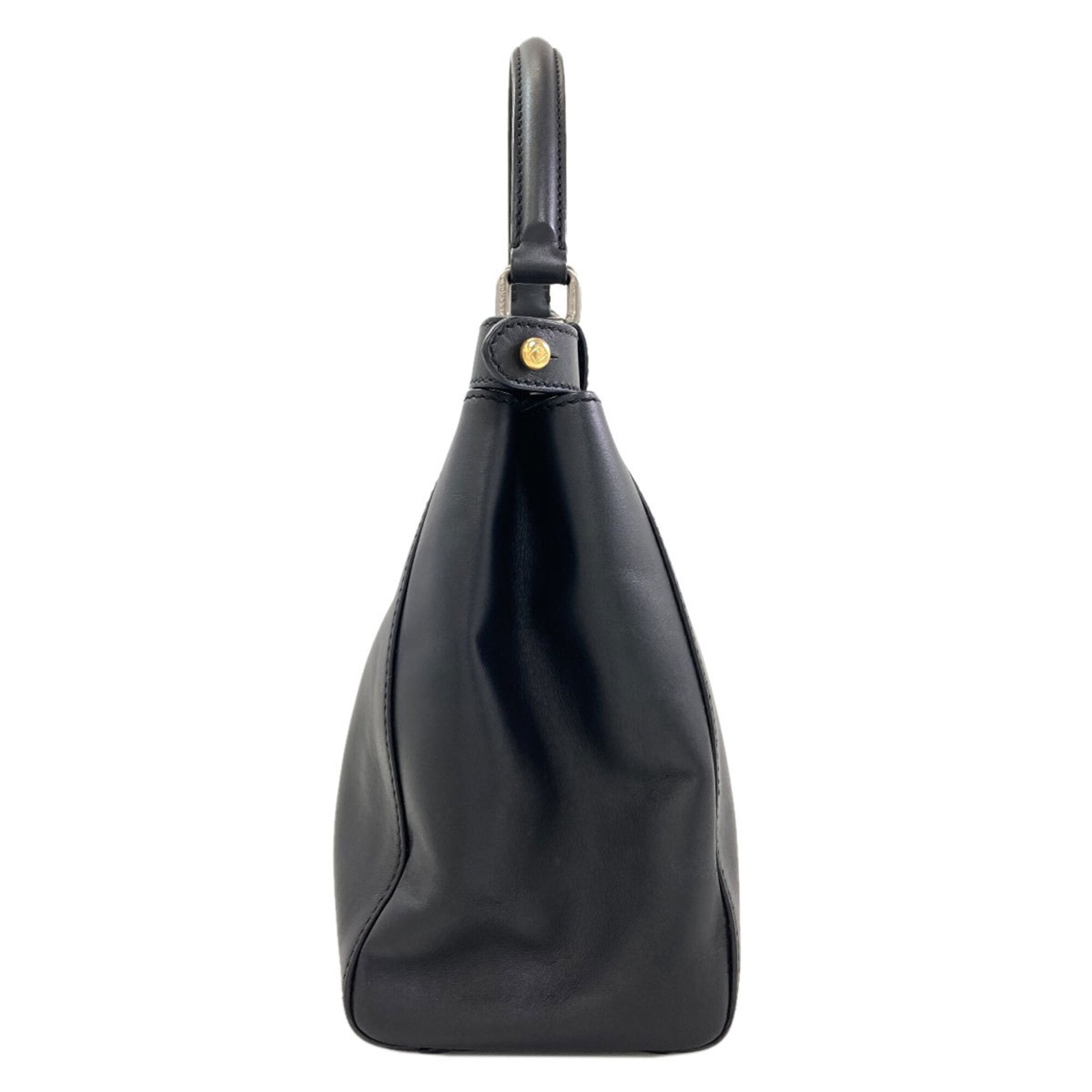 Fendi Peekaboo Black Leather Handbag (Pre-Owned)