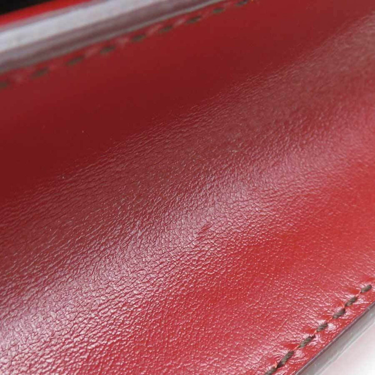 Salvatore Ferragamo Pink Red Color Leather Shoulder Bag (Pre-Owned)