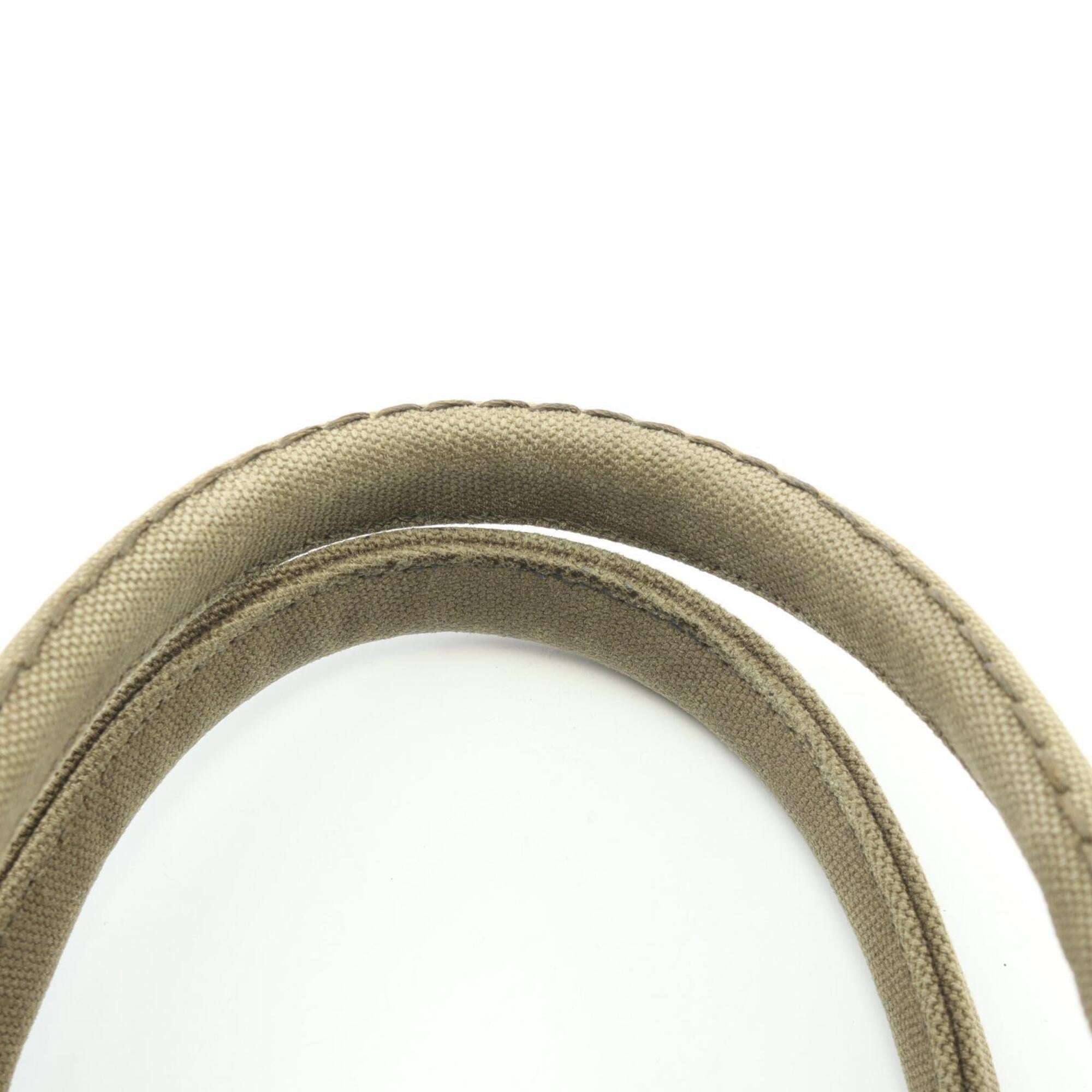 Prada Khaki Canvas Handbag Tote Bag (Pre-Owned)