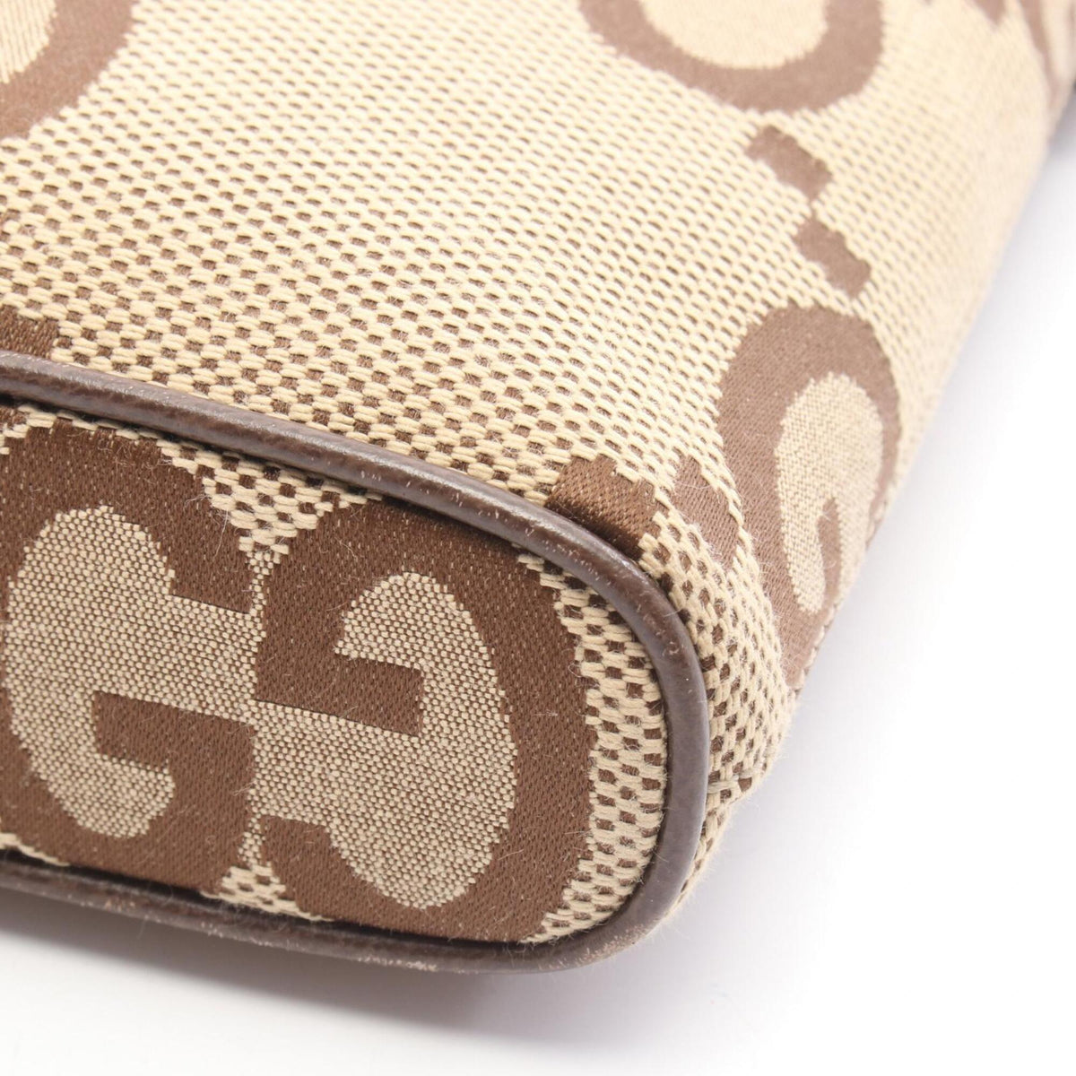 Gucci Beige Brown Canvas Leather Handbag Messenger Bag Shoulder Bag (Pre-Owned)