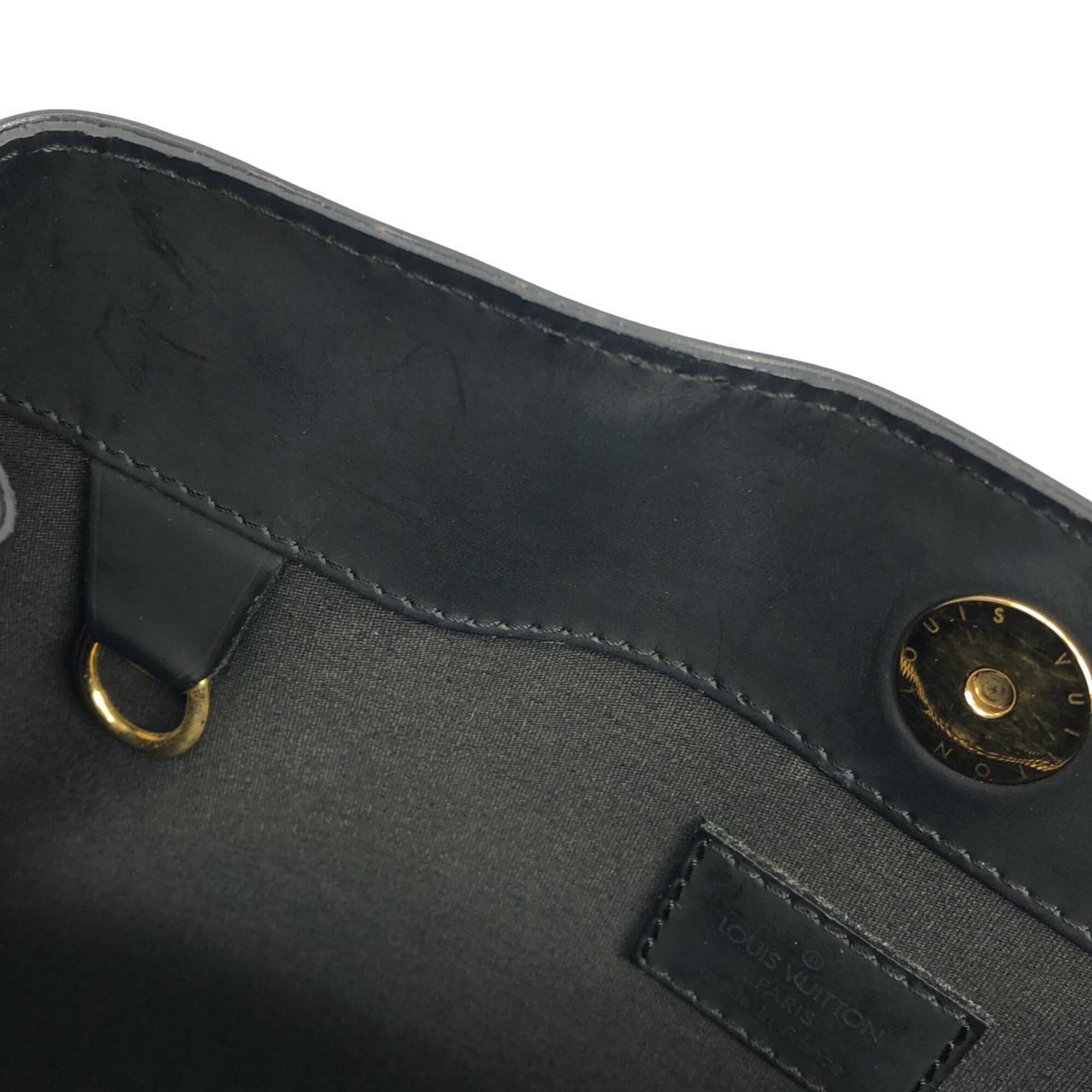 Louis Vuitton Black Leather Shoulder Bag (Pre-Owned)