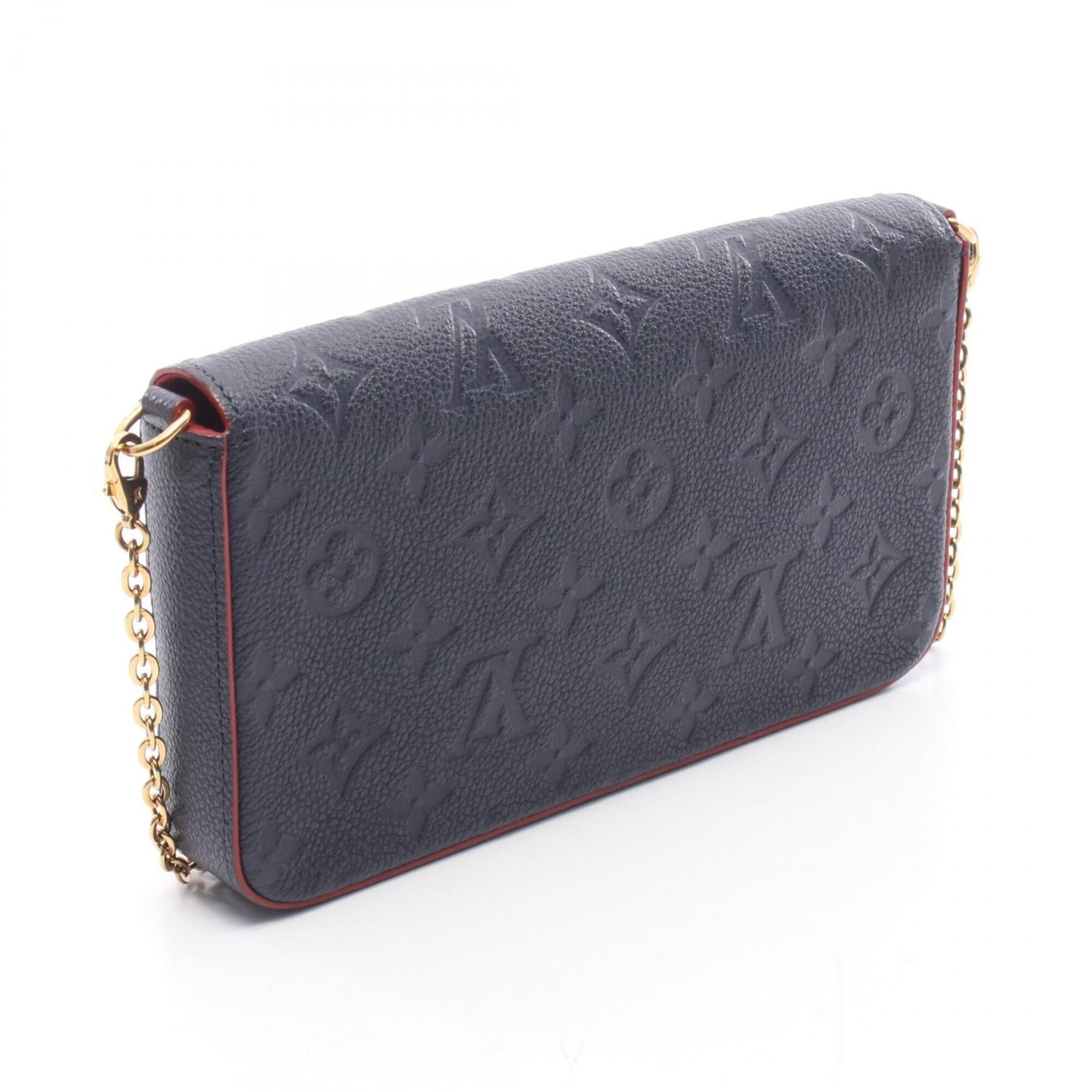 Louis Vuitton Marine Rouge Navy Red Color Leather Handbag Pochette Shoulder Bag (Pre-Owned)